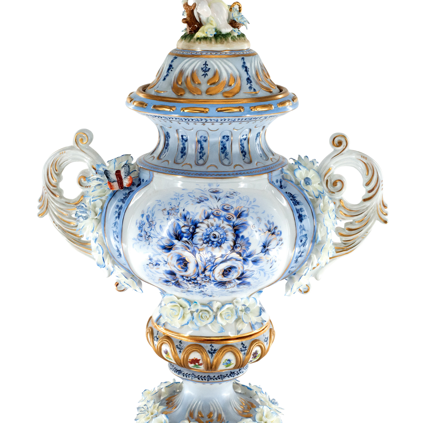 Urna de flor de porcelana tridimensional rococó