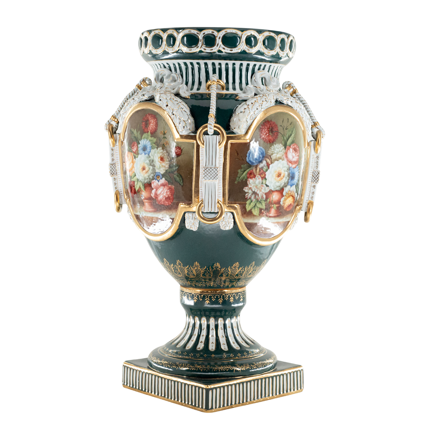 Hand-Painted Louis XV Style Porcelain Vase