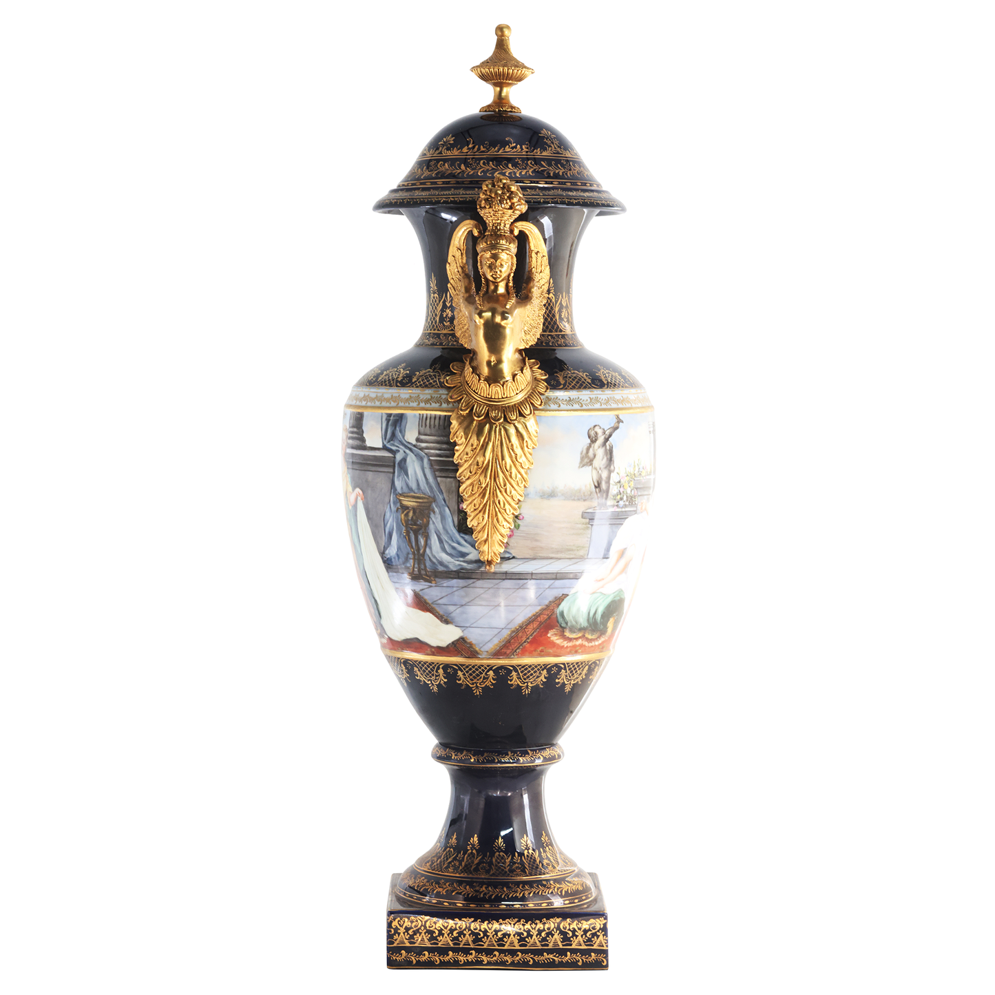 Precioso Jarrón de Porcelana Pintado a Mano