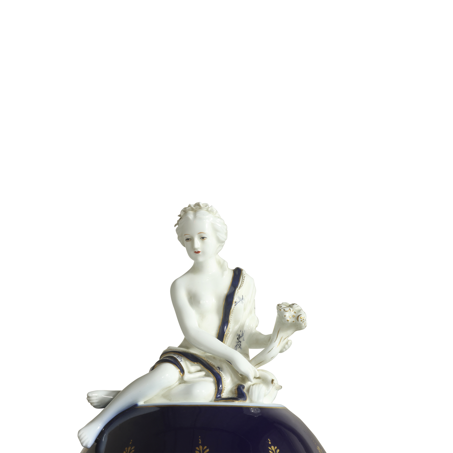 Hand-Painted Ornate Handle Society Vase