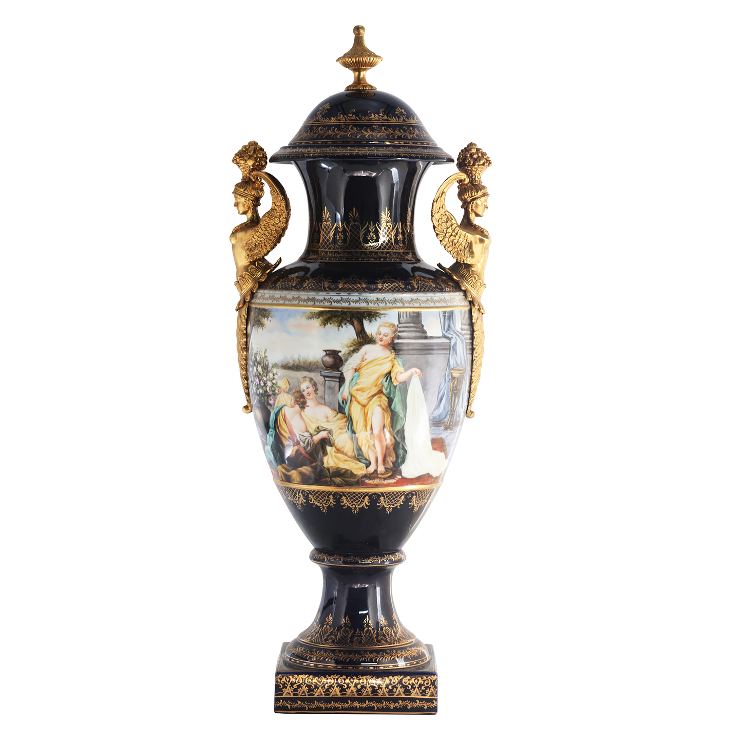 Precioso Jarrón de Porcelana Pintado a Mano