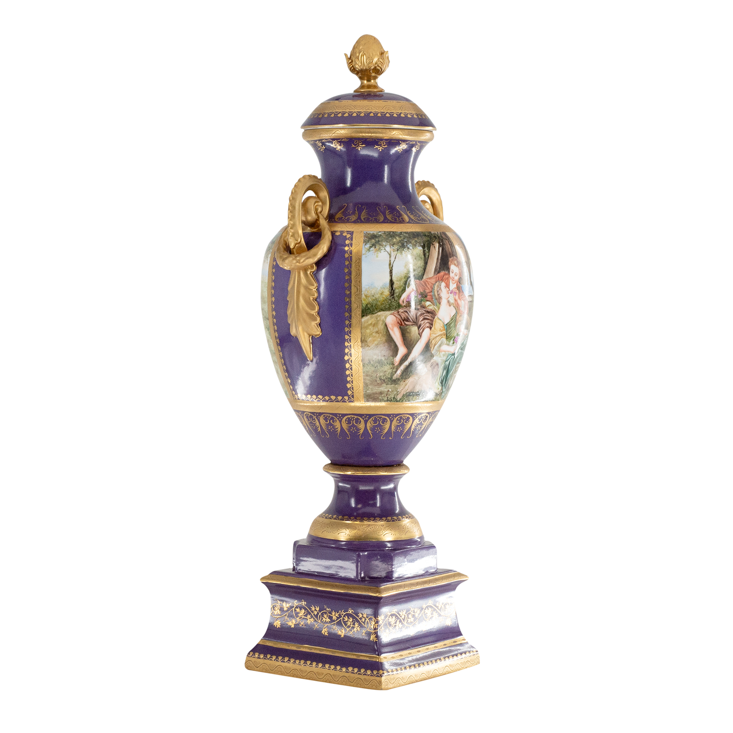Hand-painted Purple Courtship Vase
