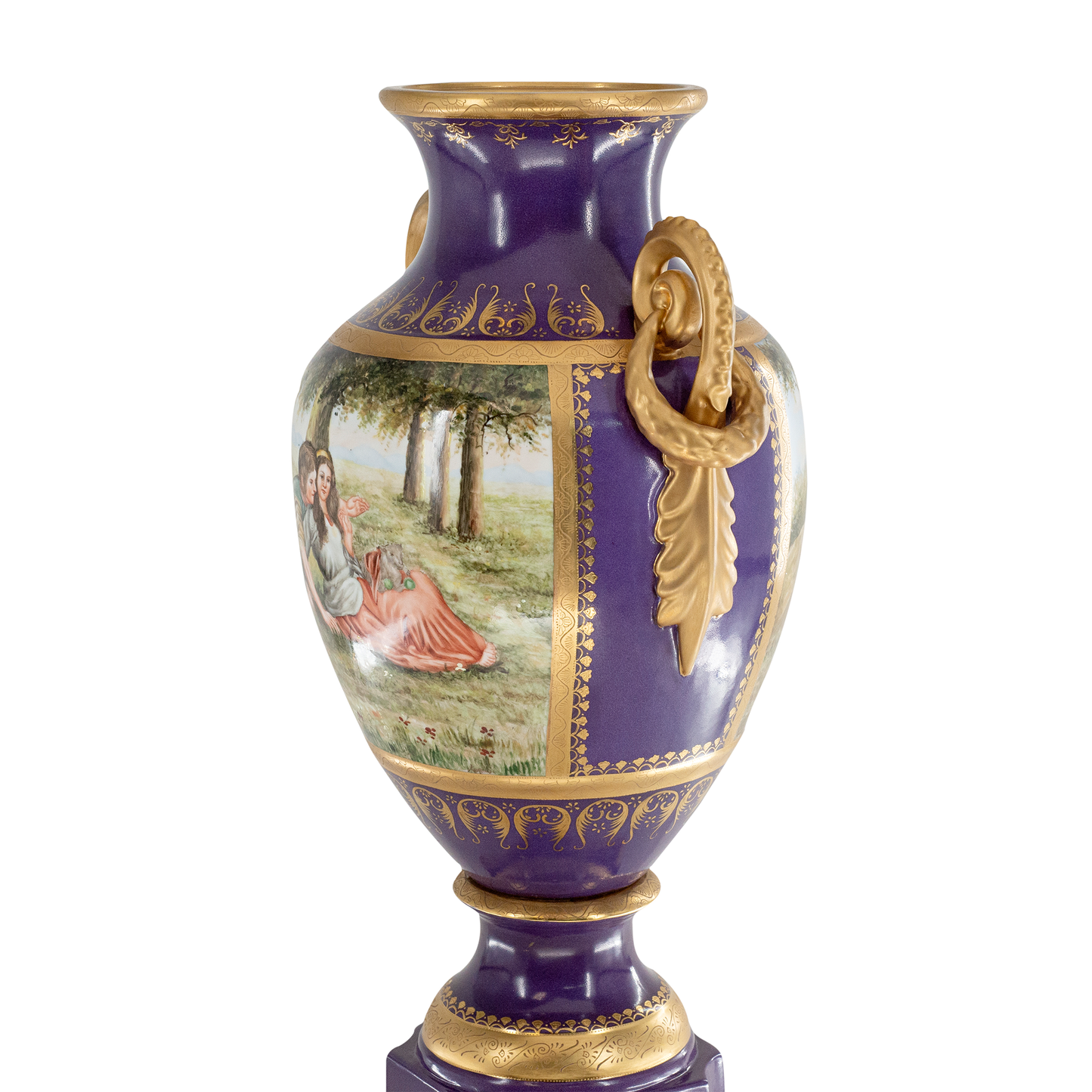 Hand-painted Purple Courtship Vase