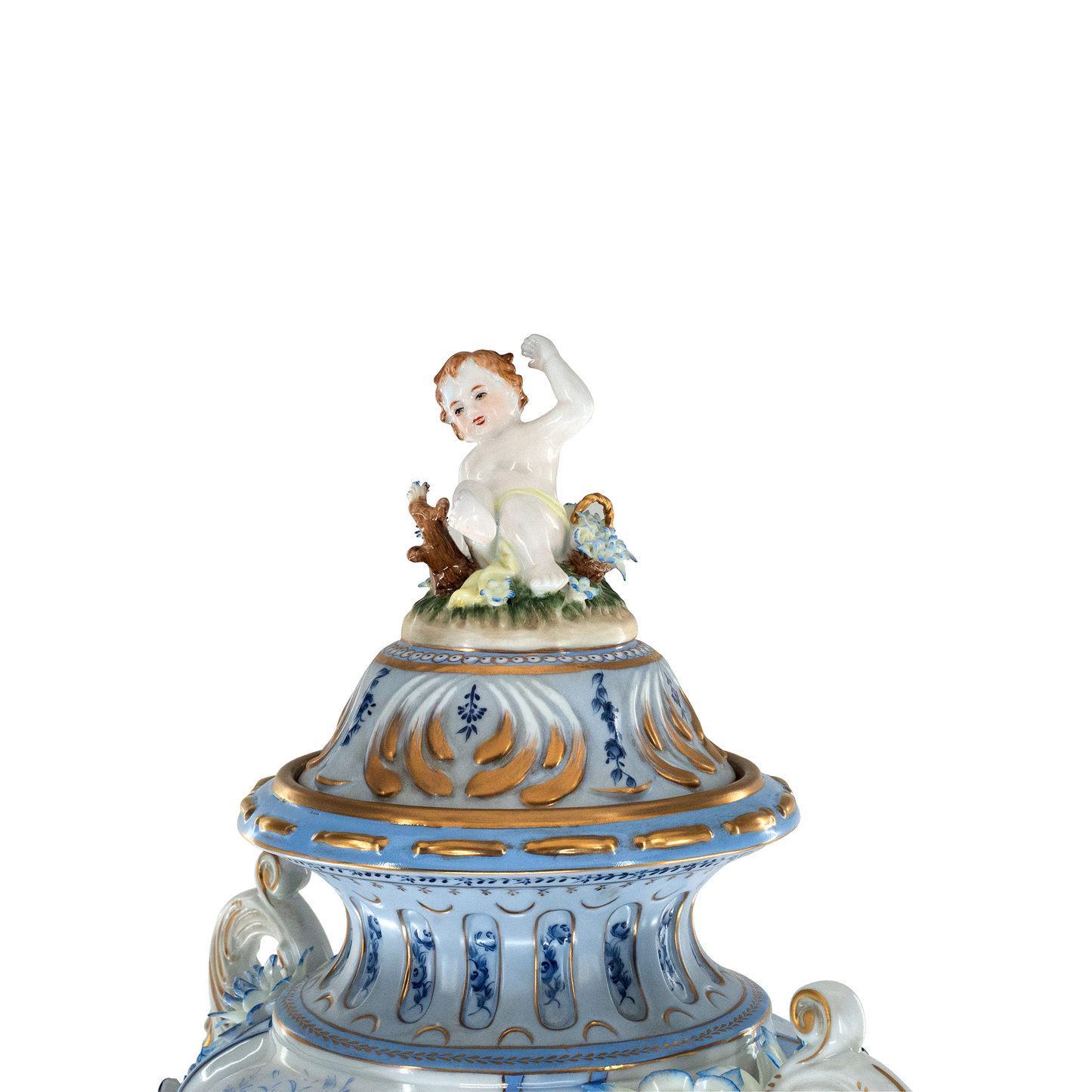 Urna de flor de porcelana tridimensional rococó