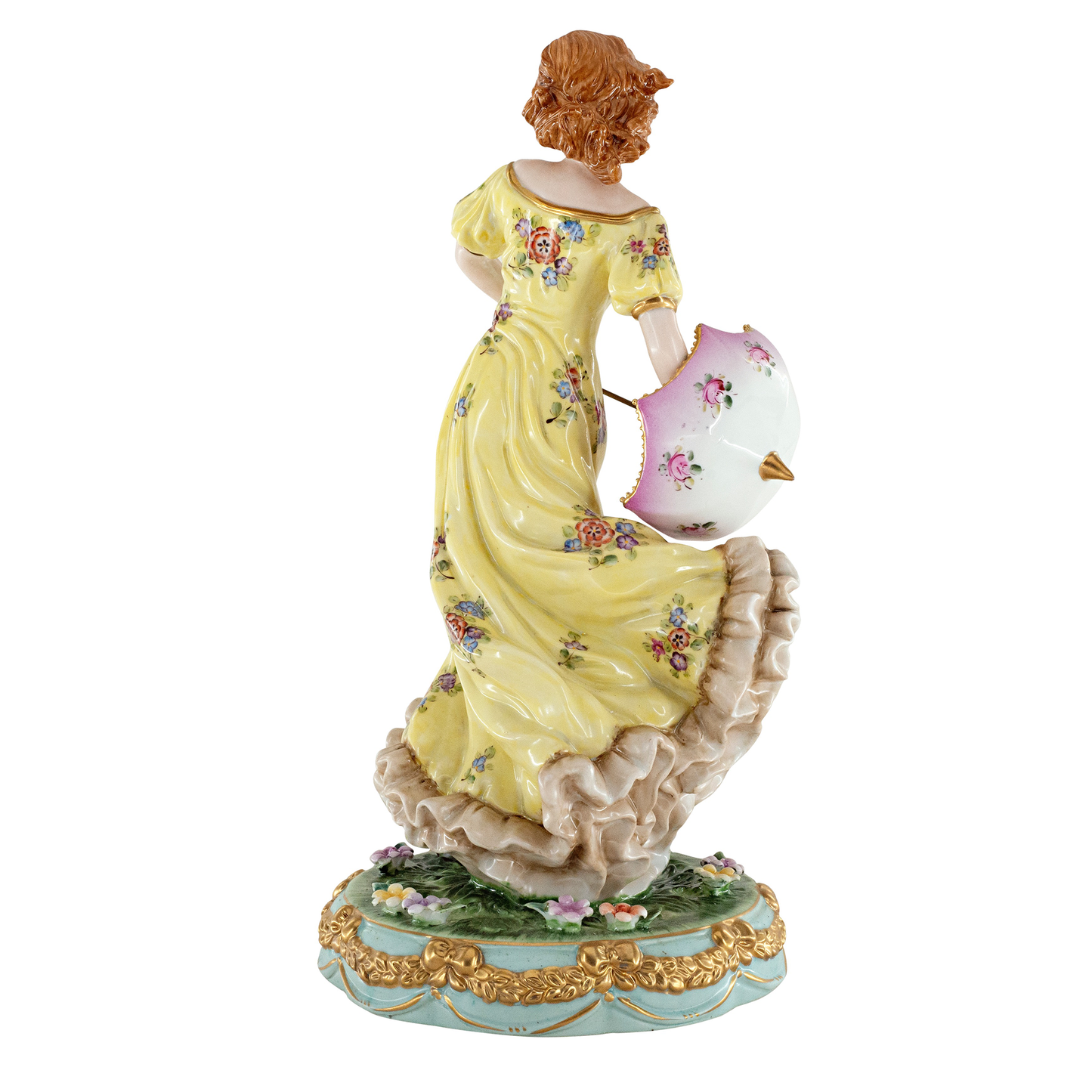 Porcelain Dancing Lady With Umbrella