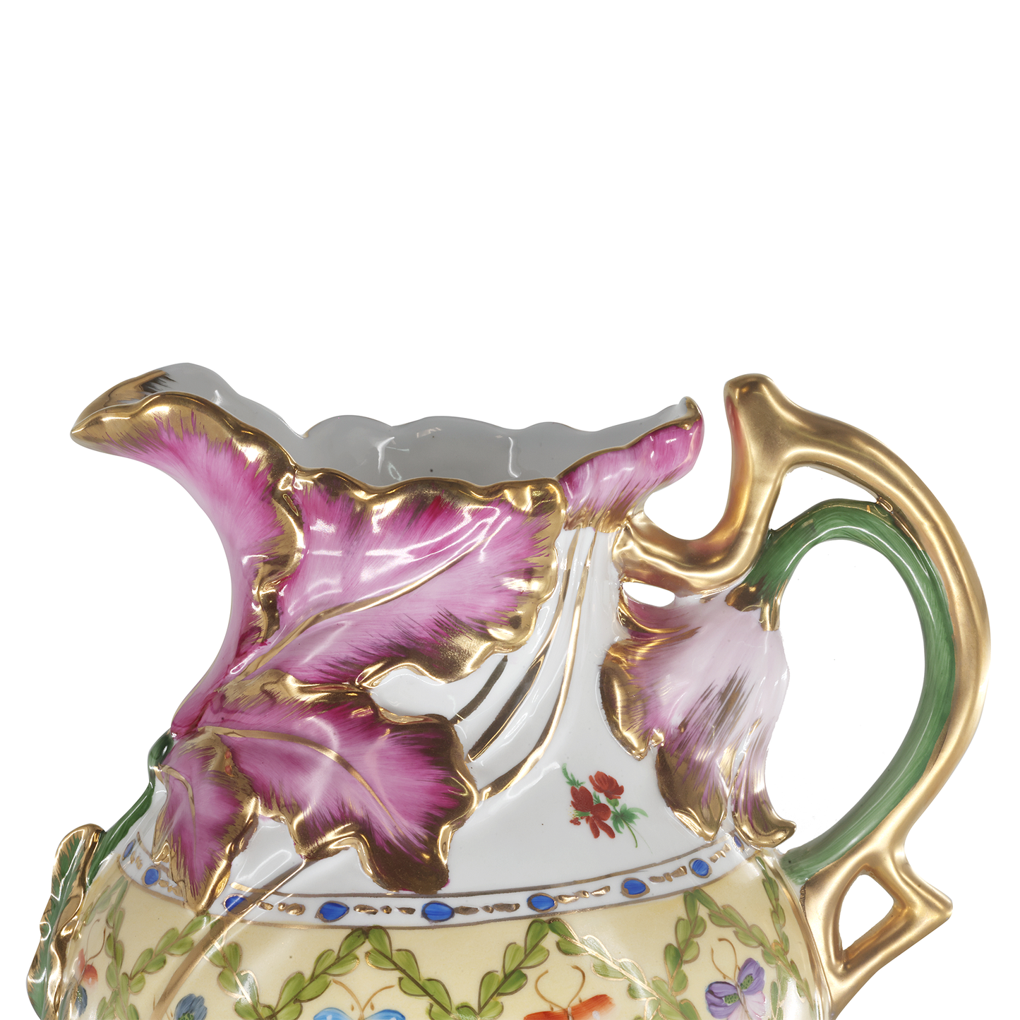Hand-painted Round Butterfly Pitcher