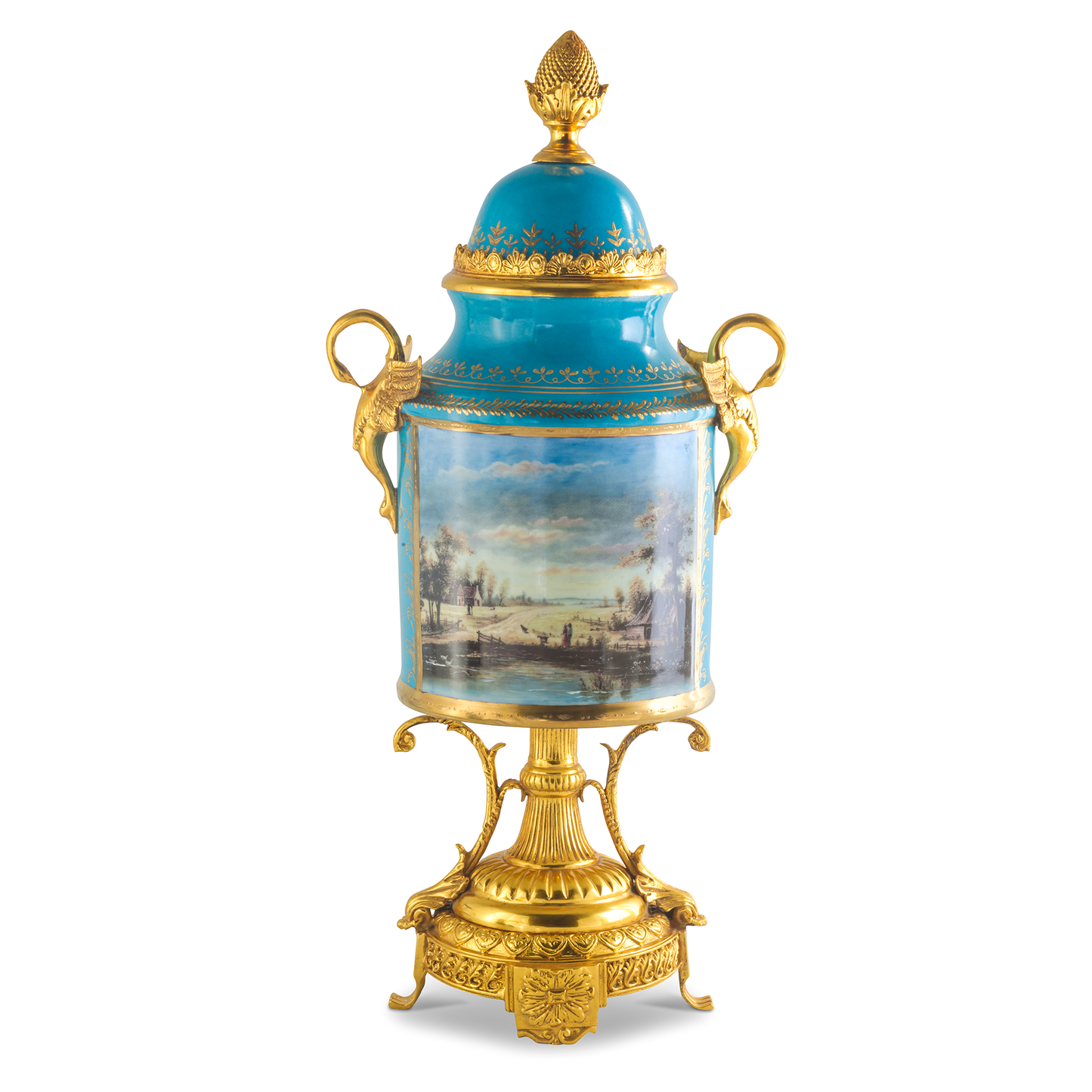 Hand-painted Baroque Motif Jar