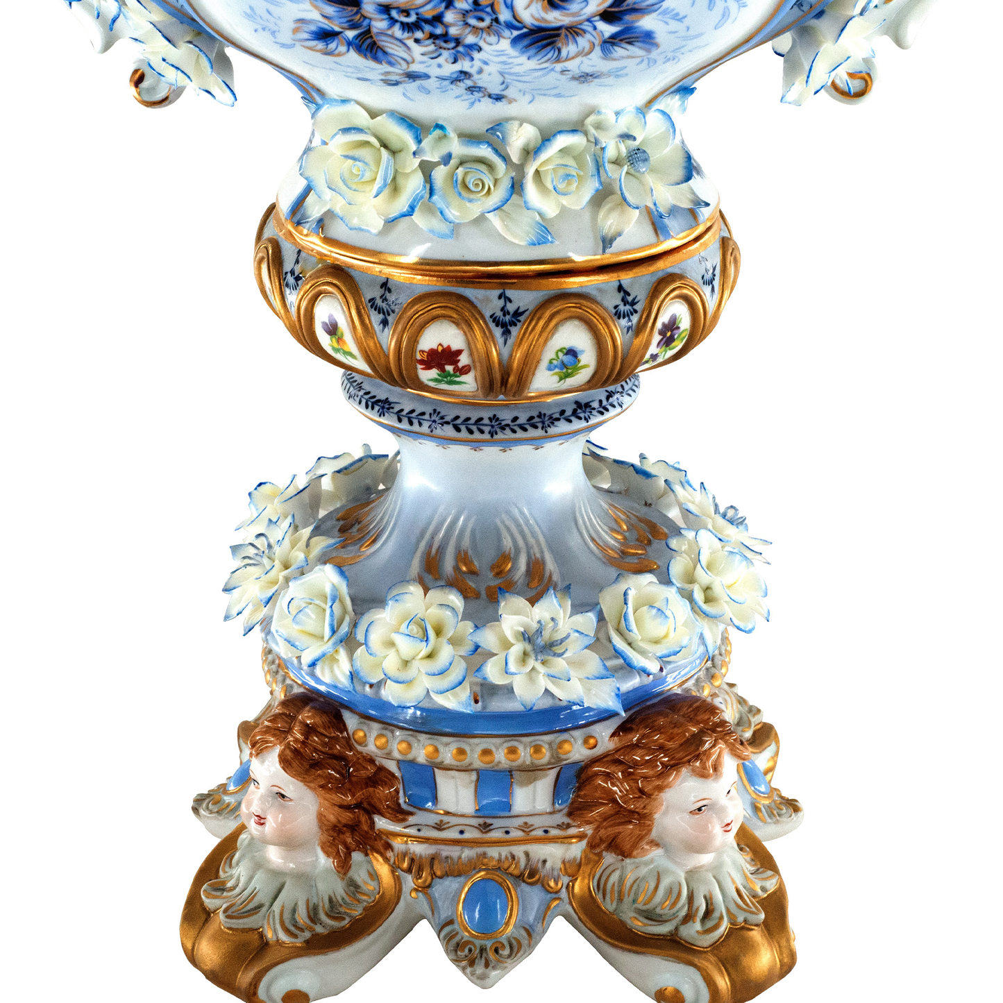 Urna de flor de porcelana tridimensional rococó