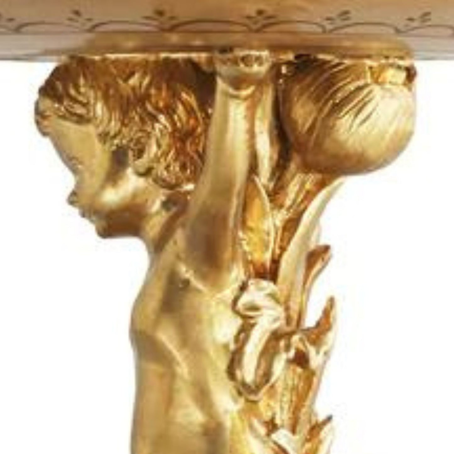 Hand-painted Bronze and Porcelain Cherub Bowl