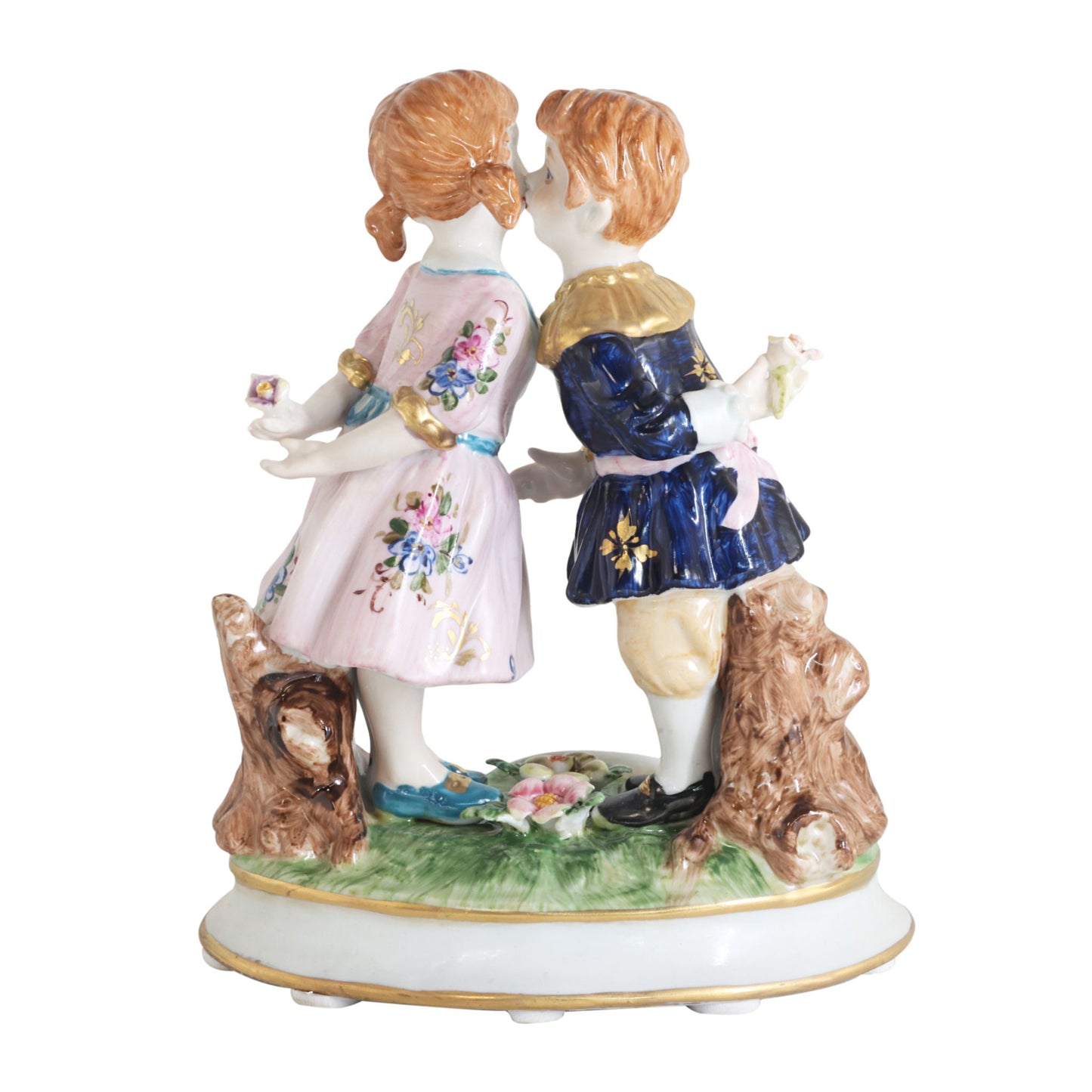 Romantic Young Love Porcelain Figurine Pair