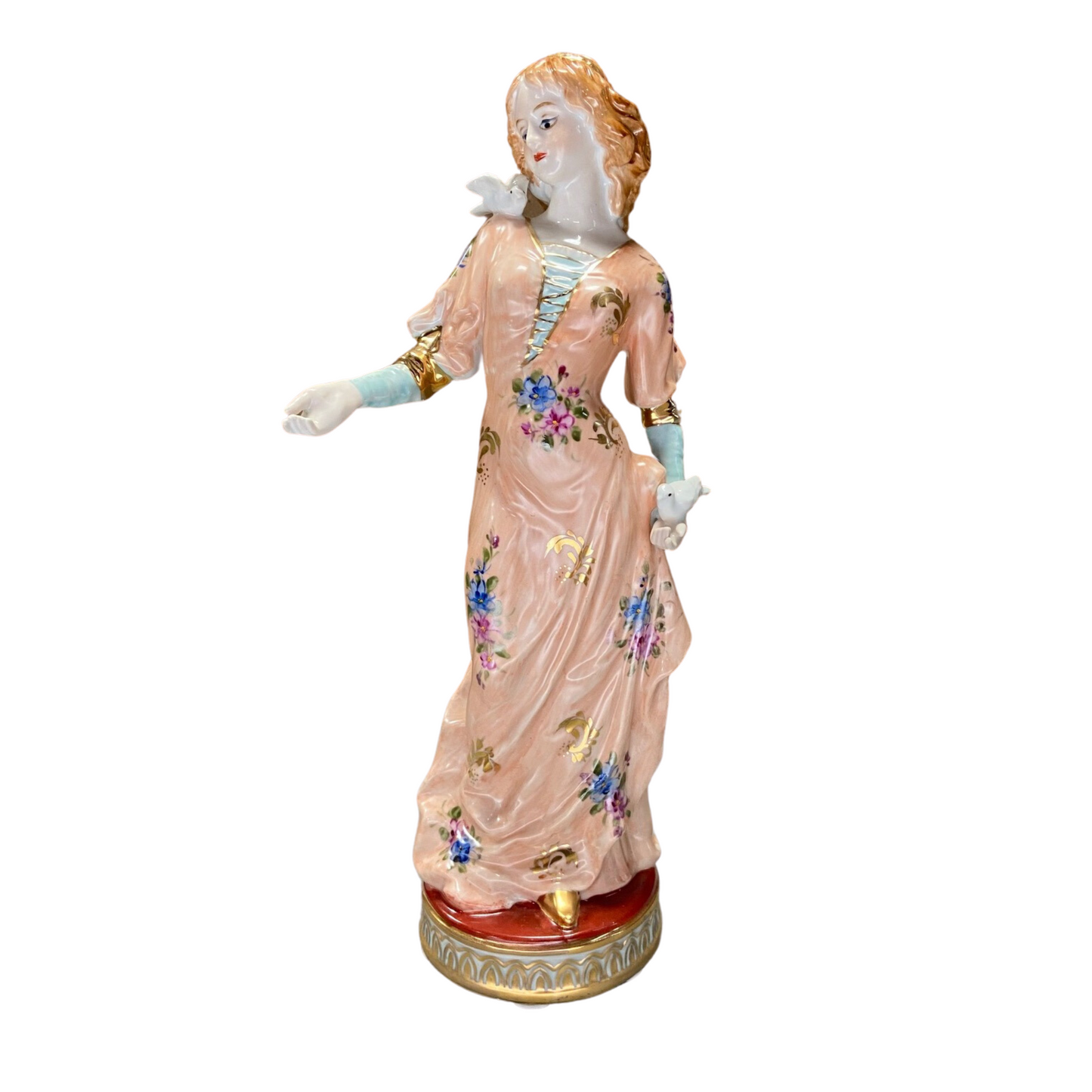 Woman With a Dove Porcelain Figurine