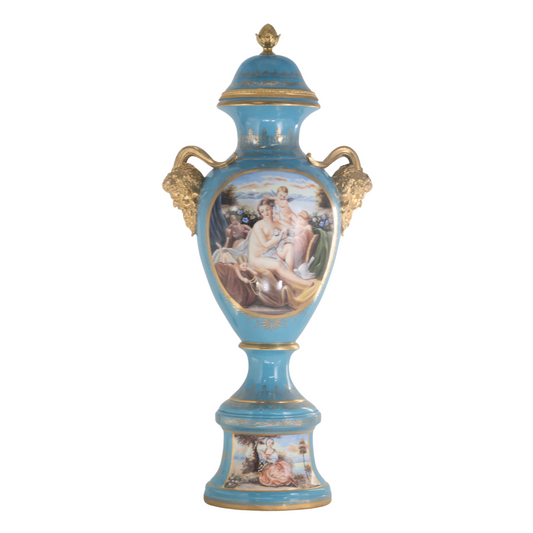 Mythological Hand-Painted Porcelain Vase