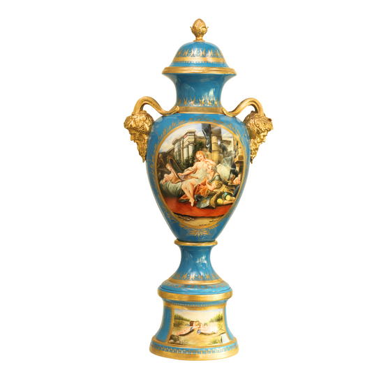 Mythological Hand-Painted Porcelain Vase