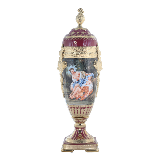 Exceptional Hand-painted Court Prize Cup