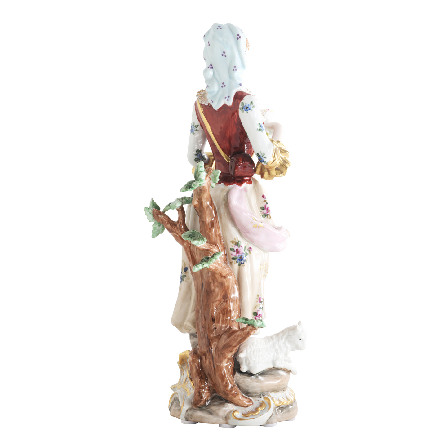 Lady Holding Flower Porcelain Figurine