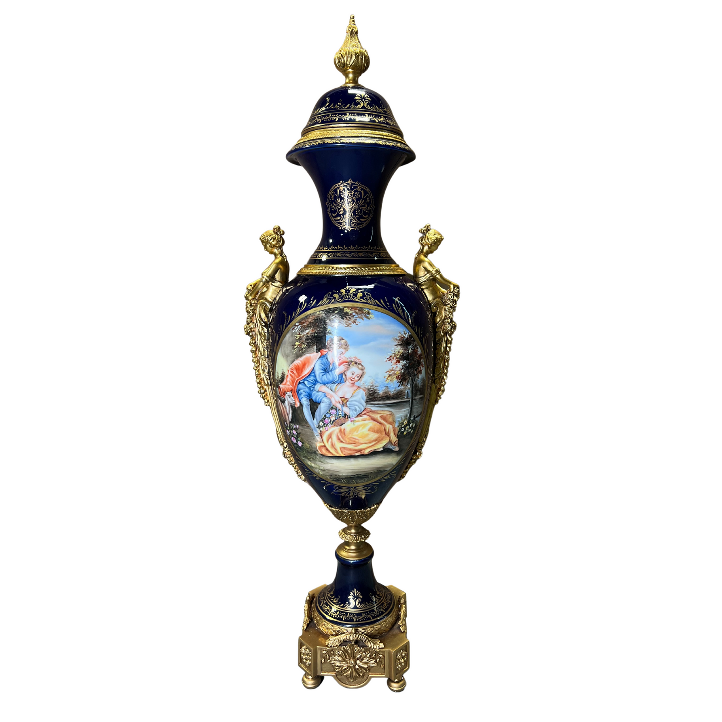 Baroque Hand-painted Motif Elegance Porcelain Jar