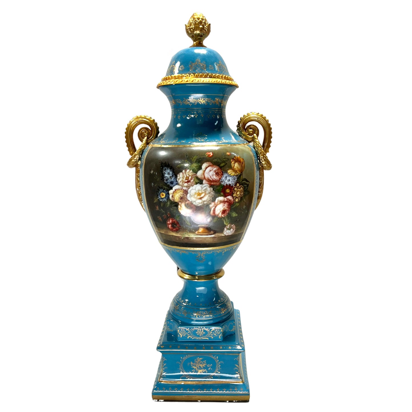 Artistic Elegance: Hand-Painted Porcelain Vase