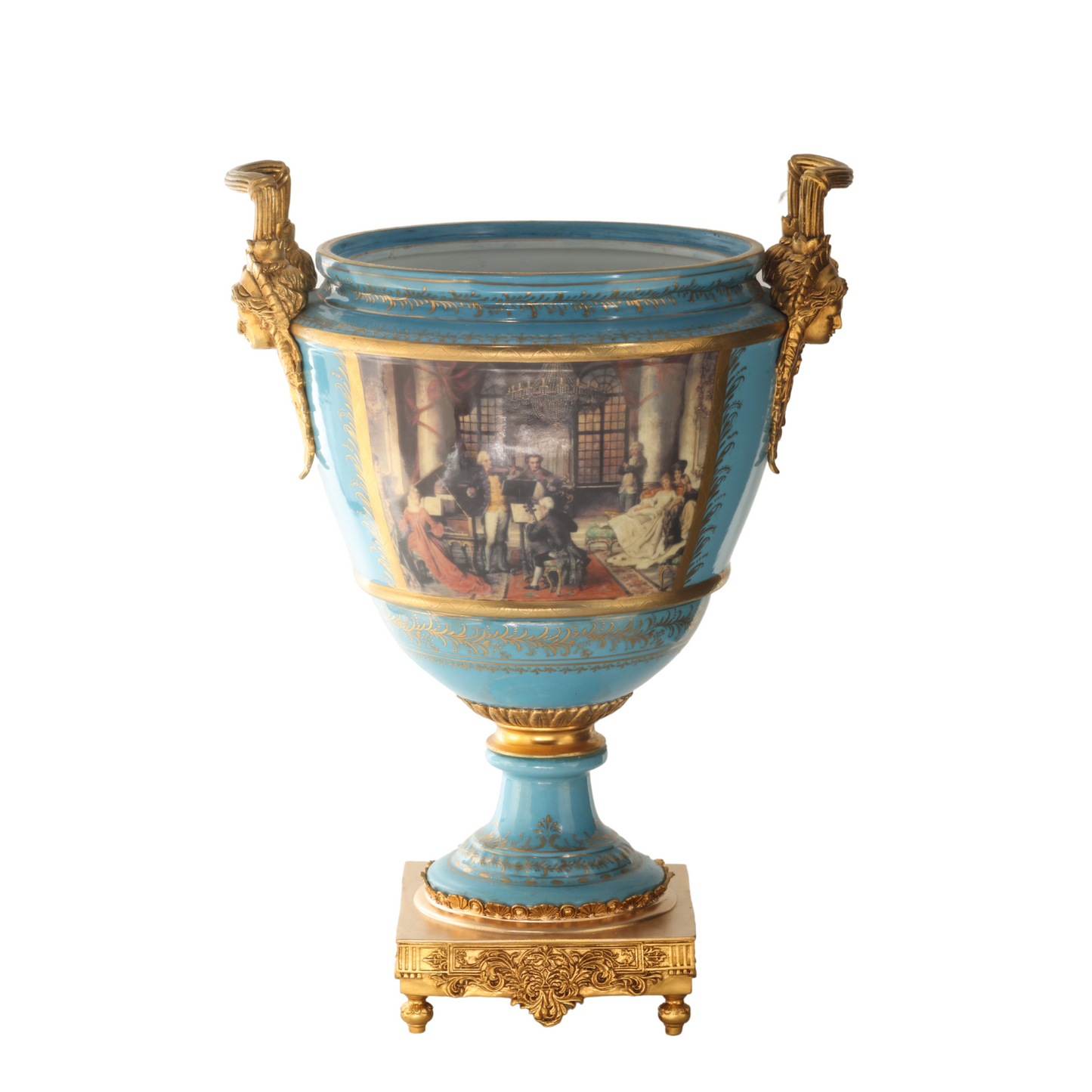 Bronze Handle Porcelain Jar