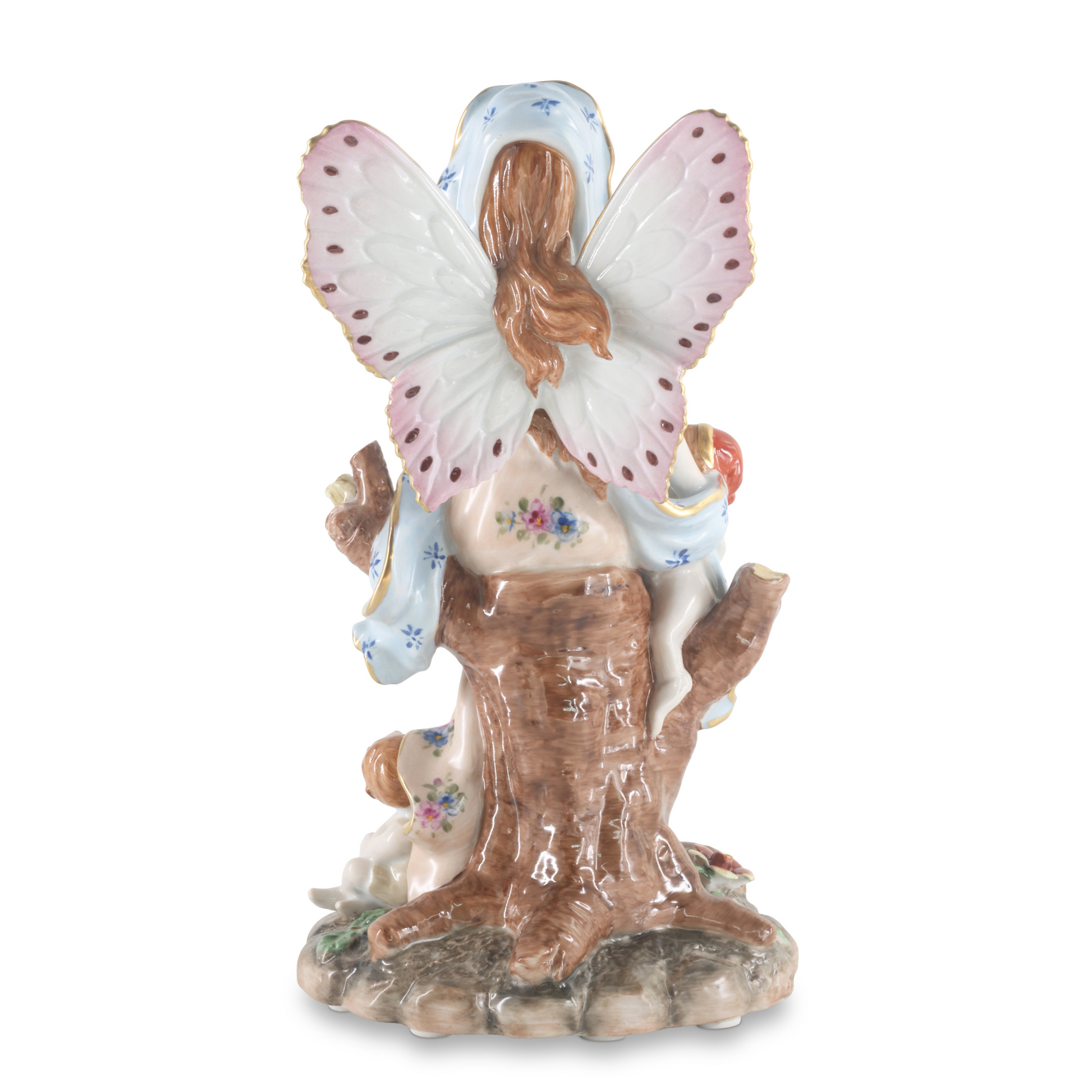 Hand-painted porcelain figurine in Rococo style