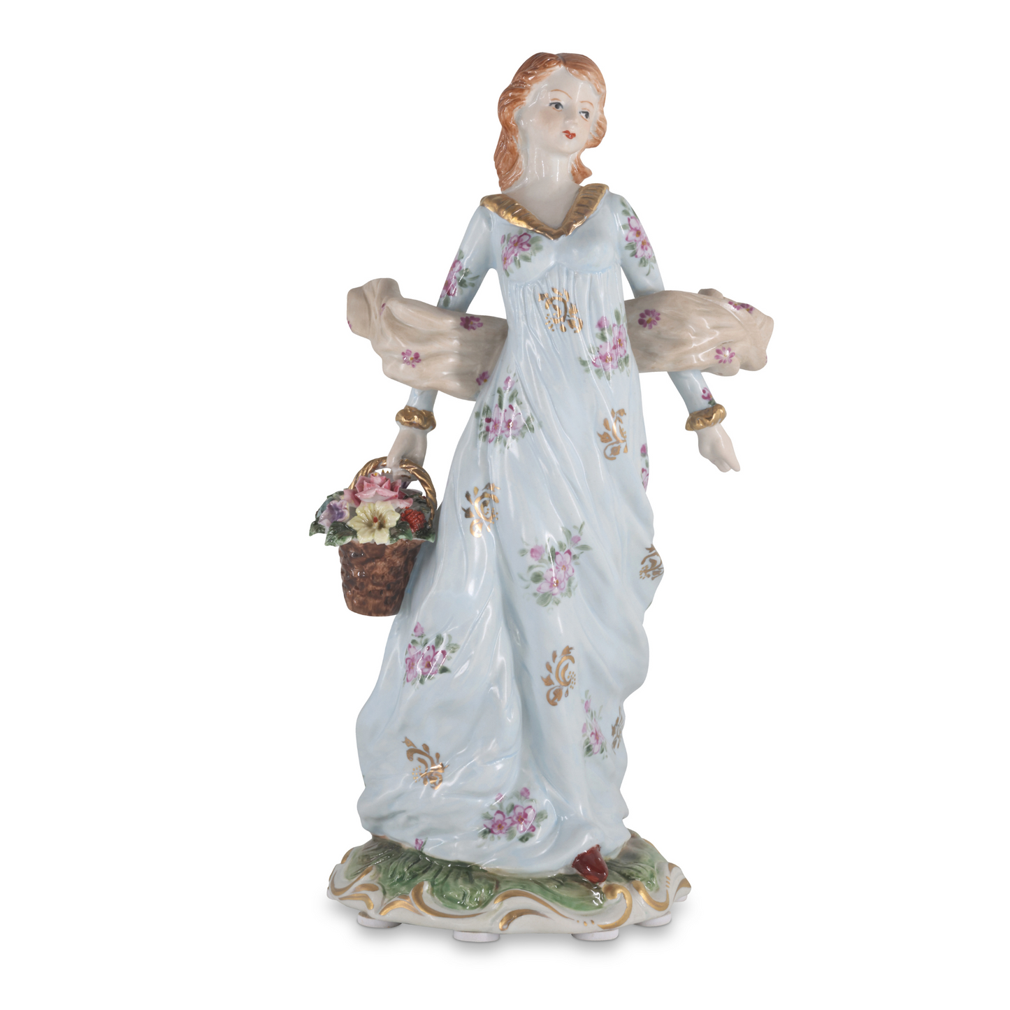 Figurita dama de porcelana rococó