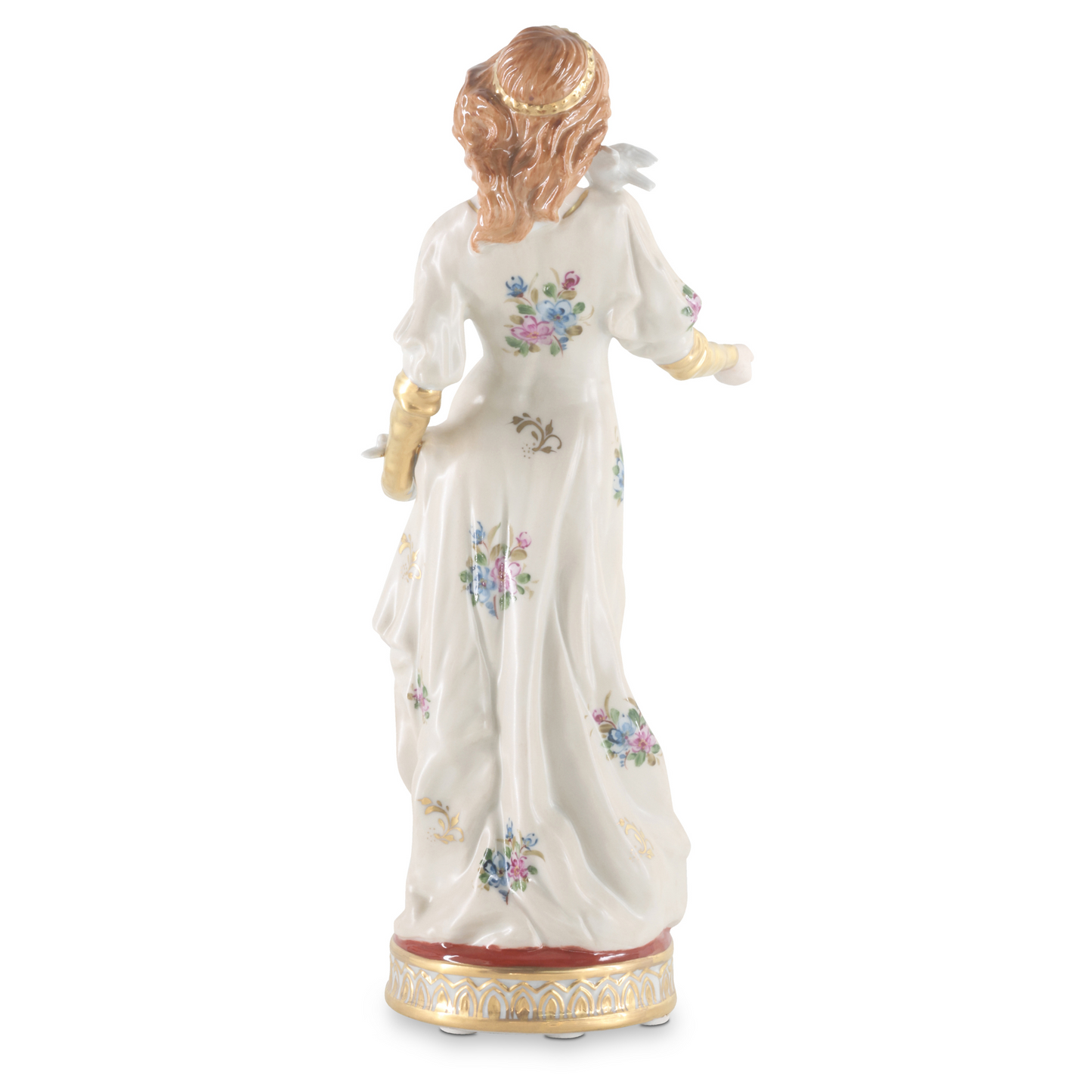 Woman Holding Doves Porcelain Figurine