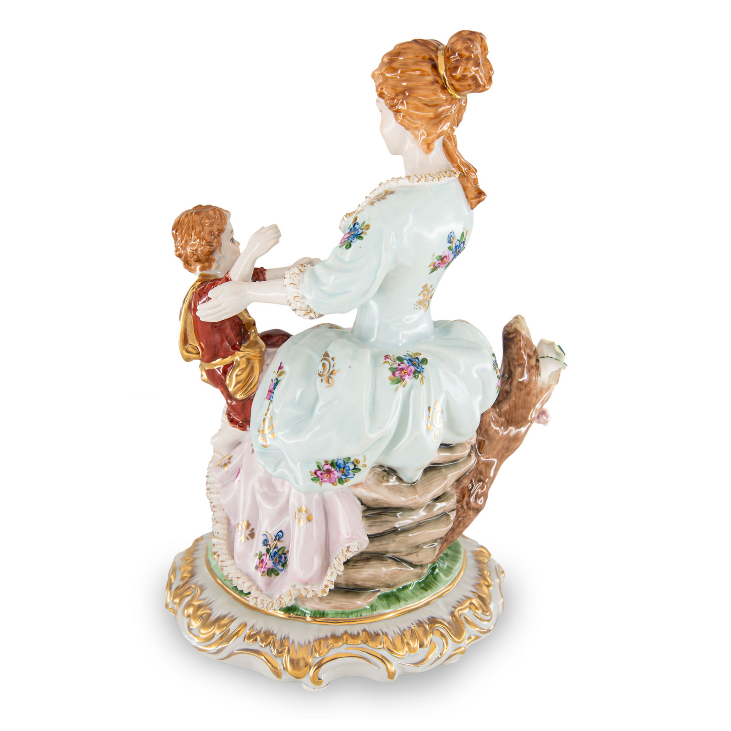 Mother and Child Net Lace Porcelain Figurine