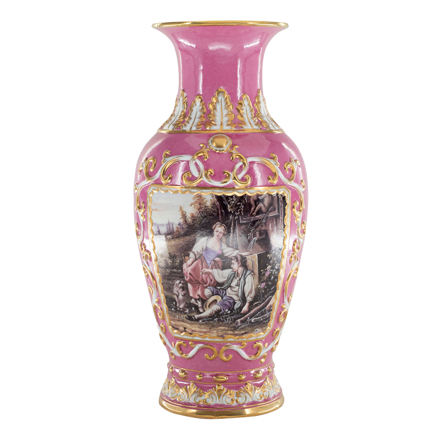 Pink Cherub Vase