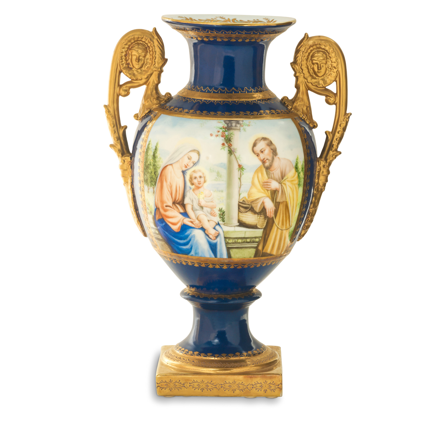 Bronze Handle Porcelain Vase