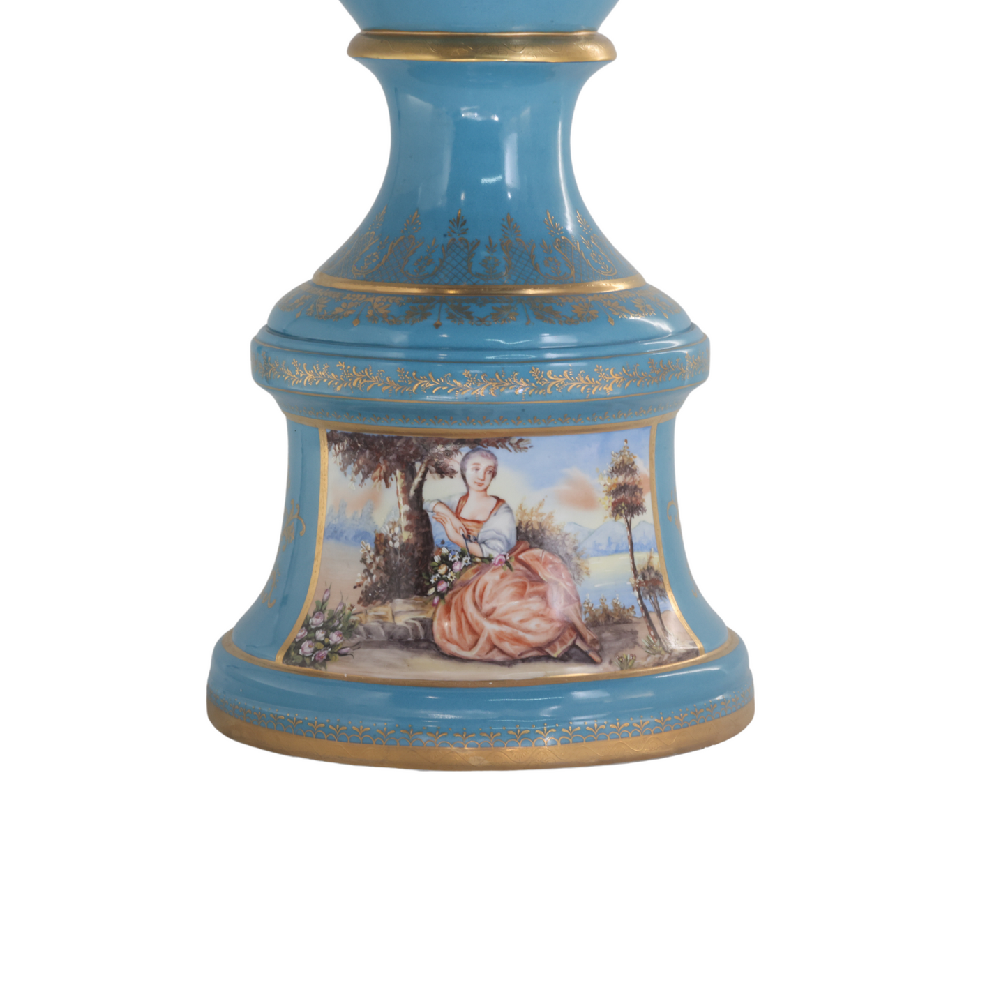 Mythological Hand-Painted Porcelain Vase