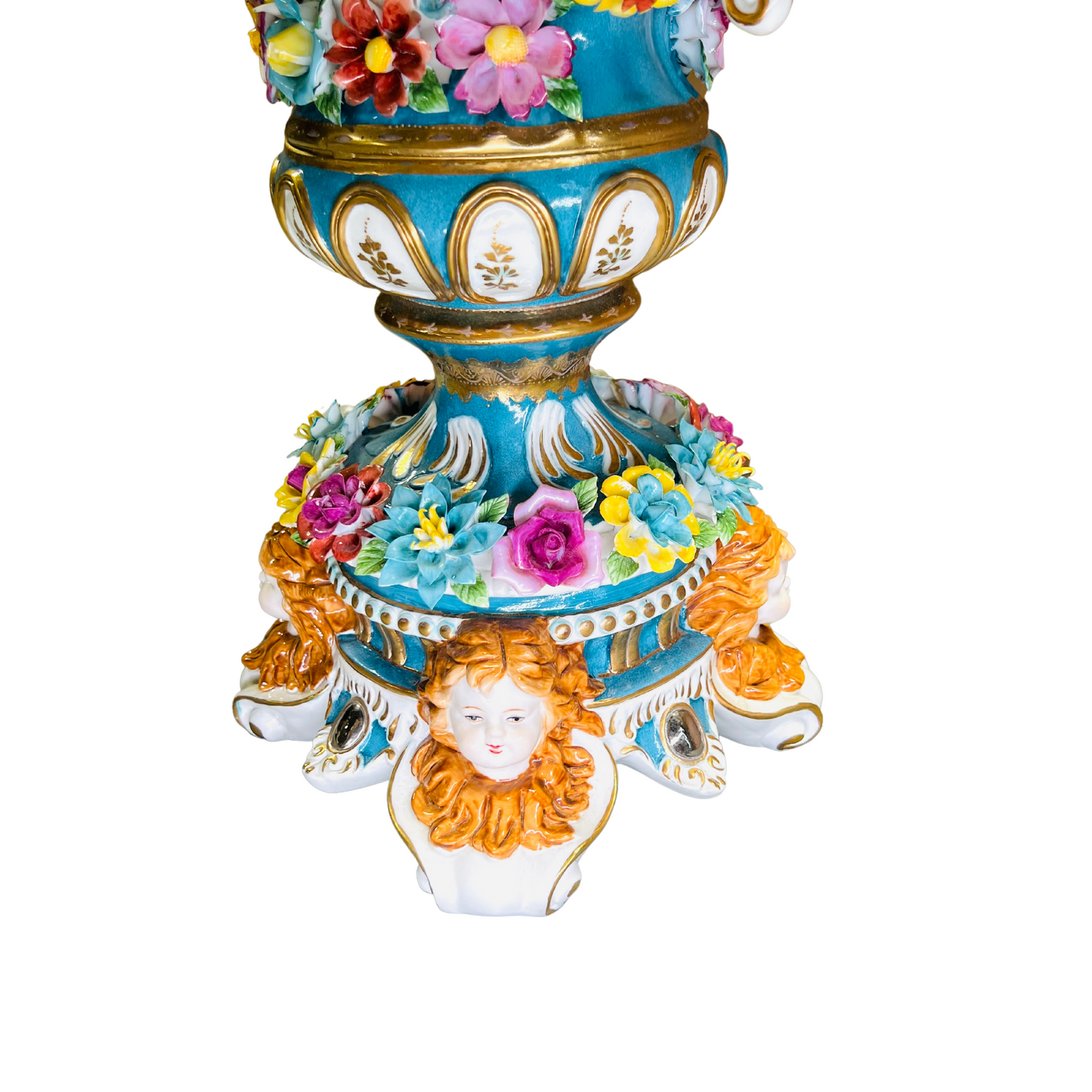 Urna de flor de porcelana tridimensional rococó