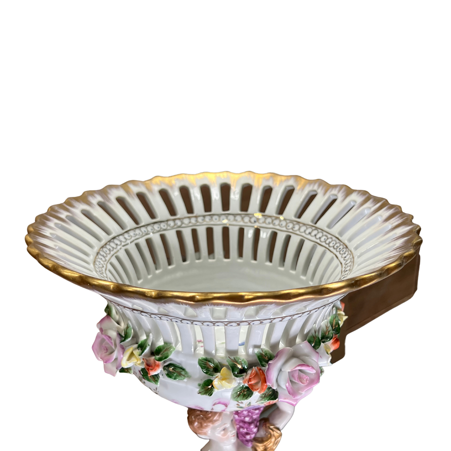 Rococo Style Porcelain Bowl Muse With Grapes