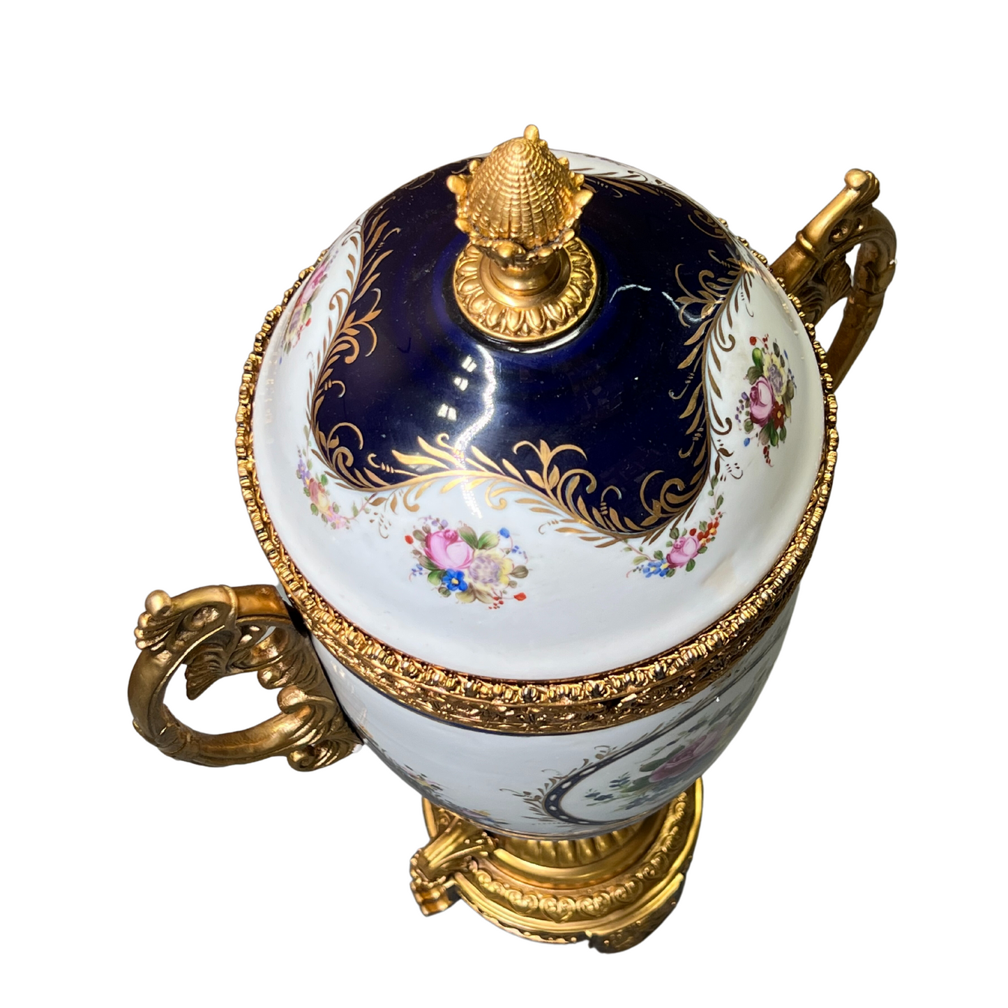 Baroque Elegance: Exceptional Blue Porcelain Jar