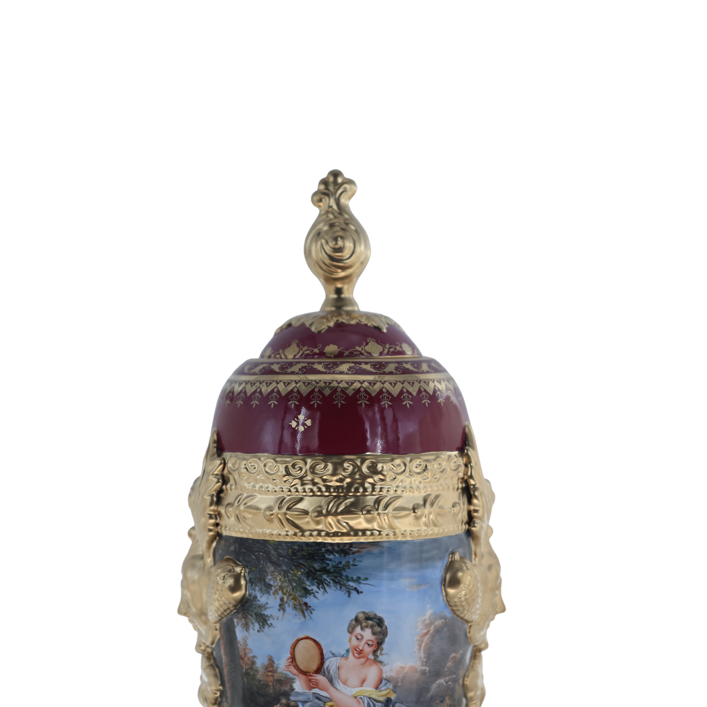 Exceptional Hand-painted Court Prize Cup