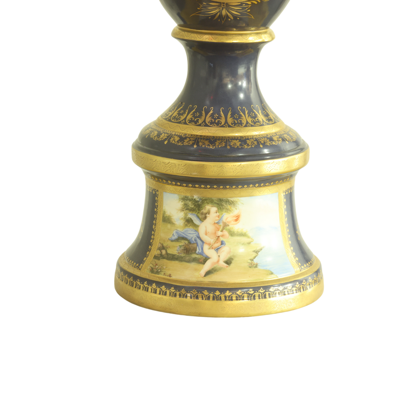Mythological Hand-Painted Porcelain Vase