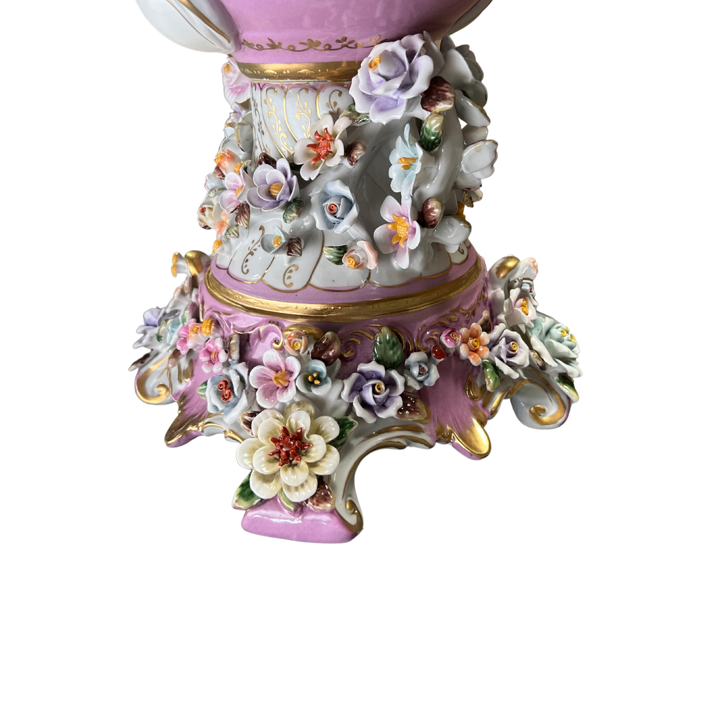 Hand-painted Porcelain Flower Three Dimensional Urn