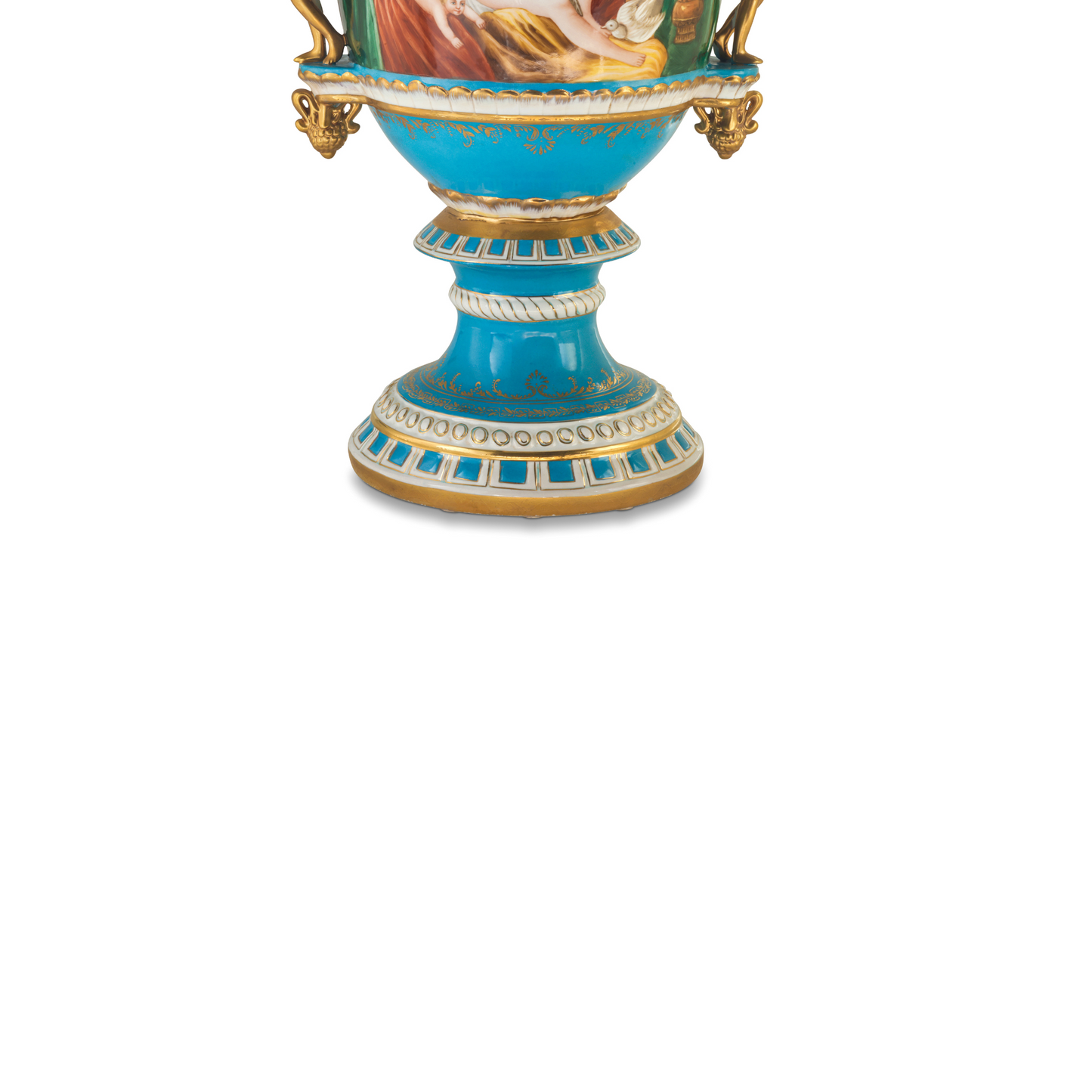 Porcelain Lady Handle Mythological Urn