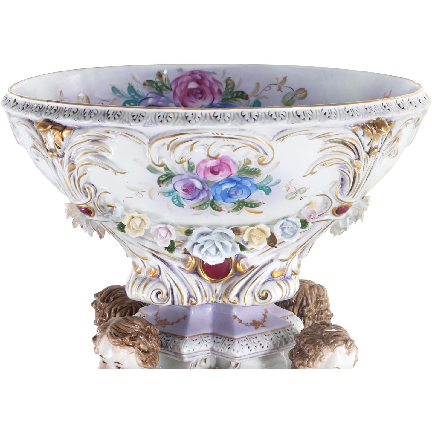 Purple Porcelain Cherub Bowl