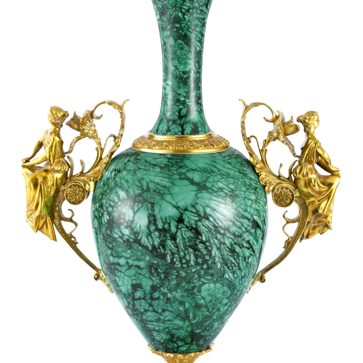 DECOELEVEN ™ Bronze and Porcelain Vase in Classic Green