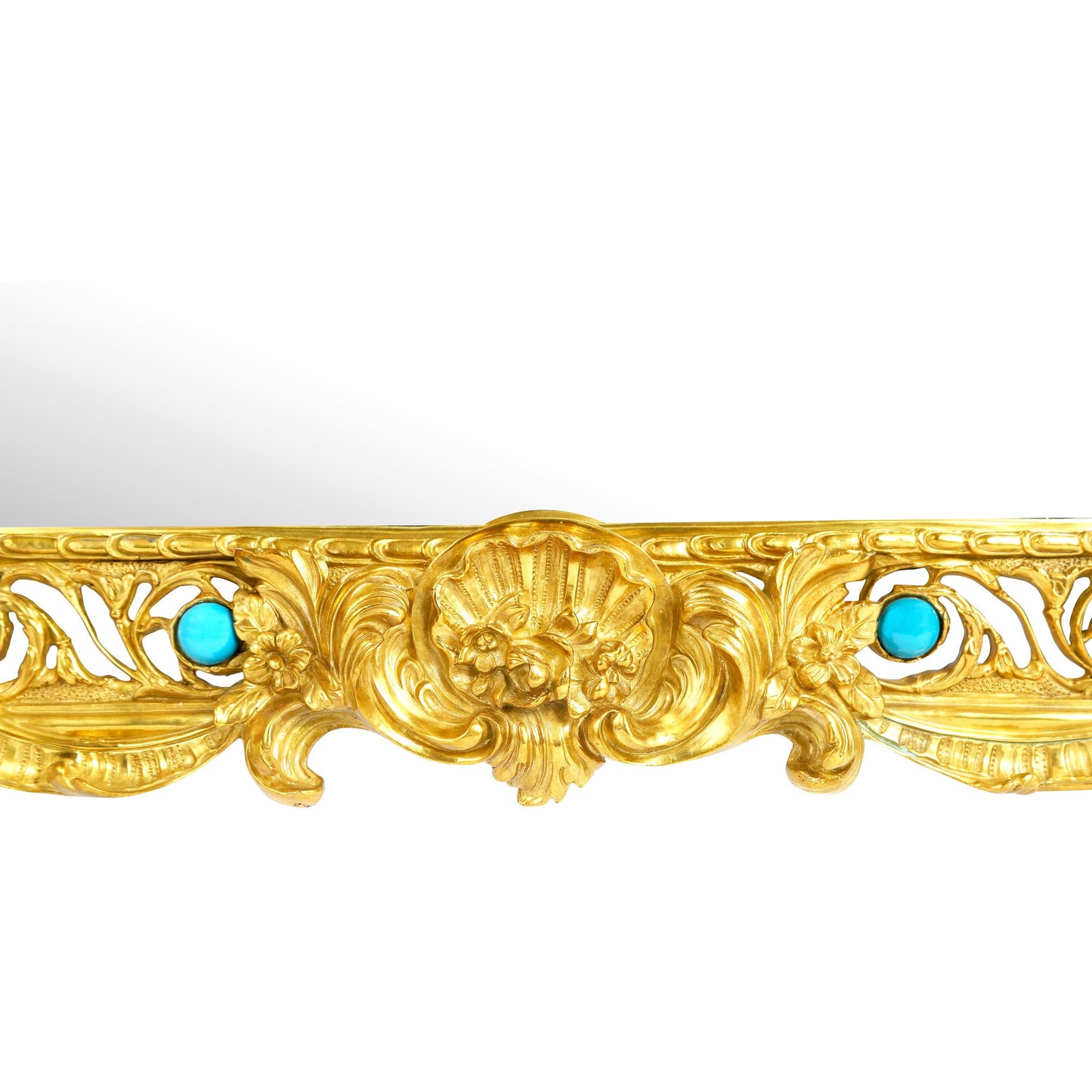 DECOELEVEN ™ Louis XV Style Mirror With Bronze & Porcelain
