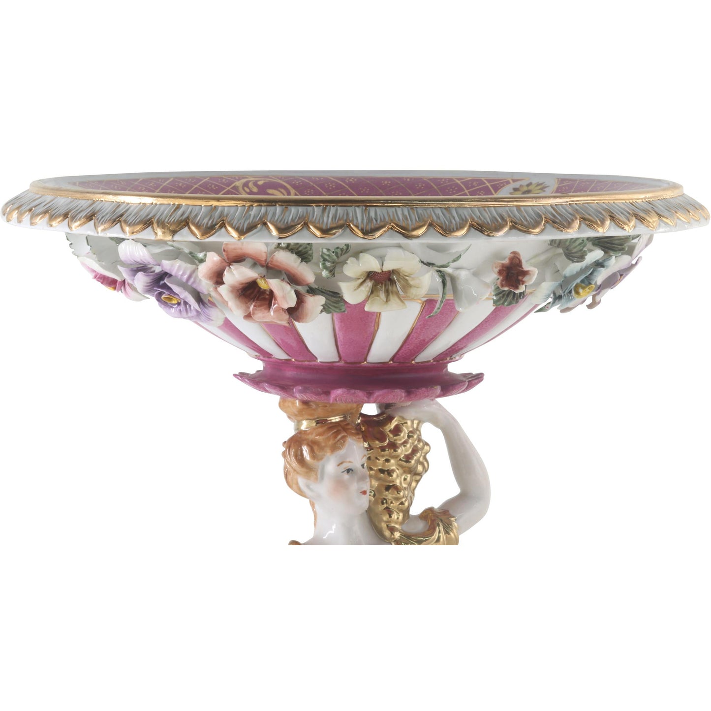 Porcelain Figurine Serving Bowl