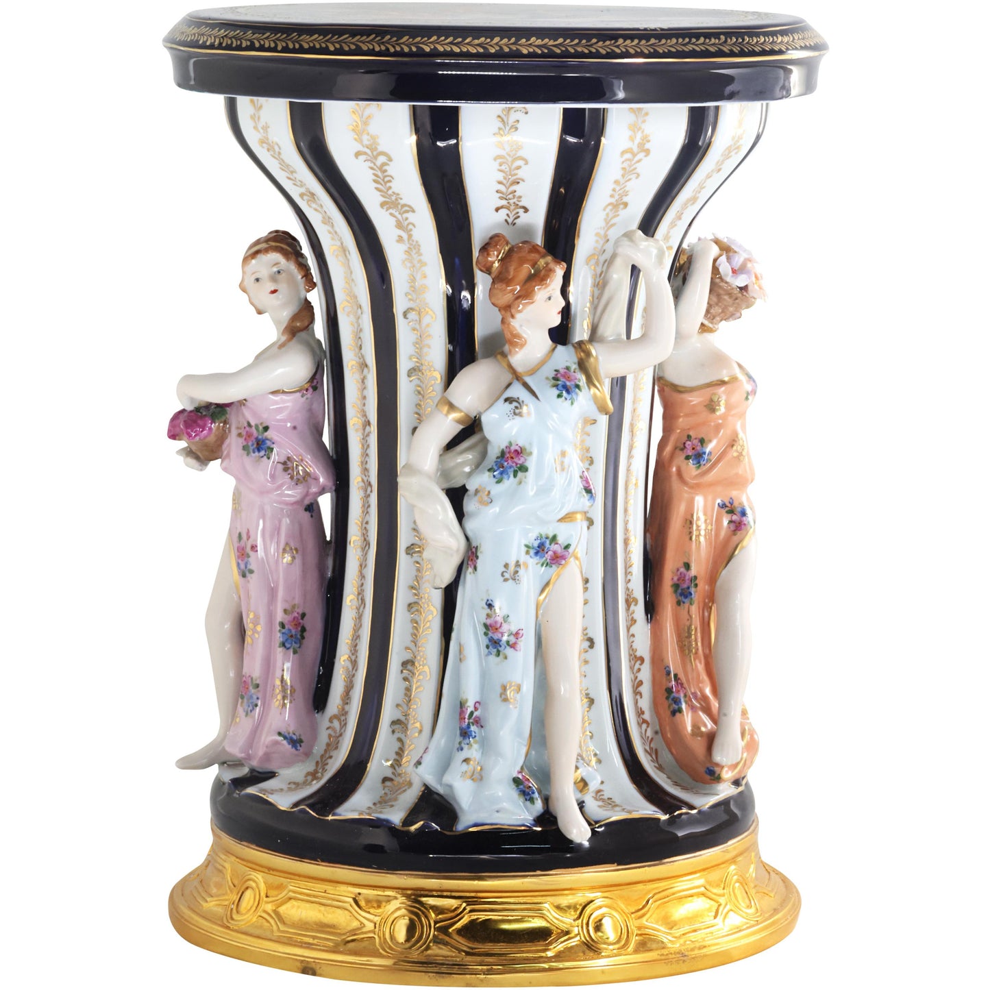 Three Muses Hand-painted Porcelain Chair