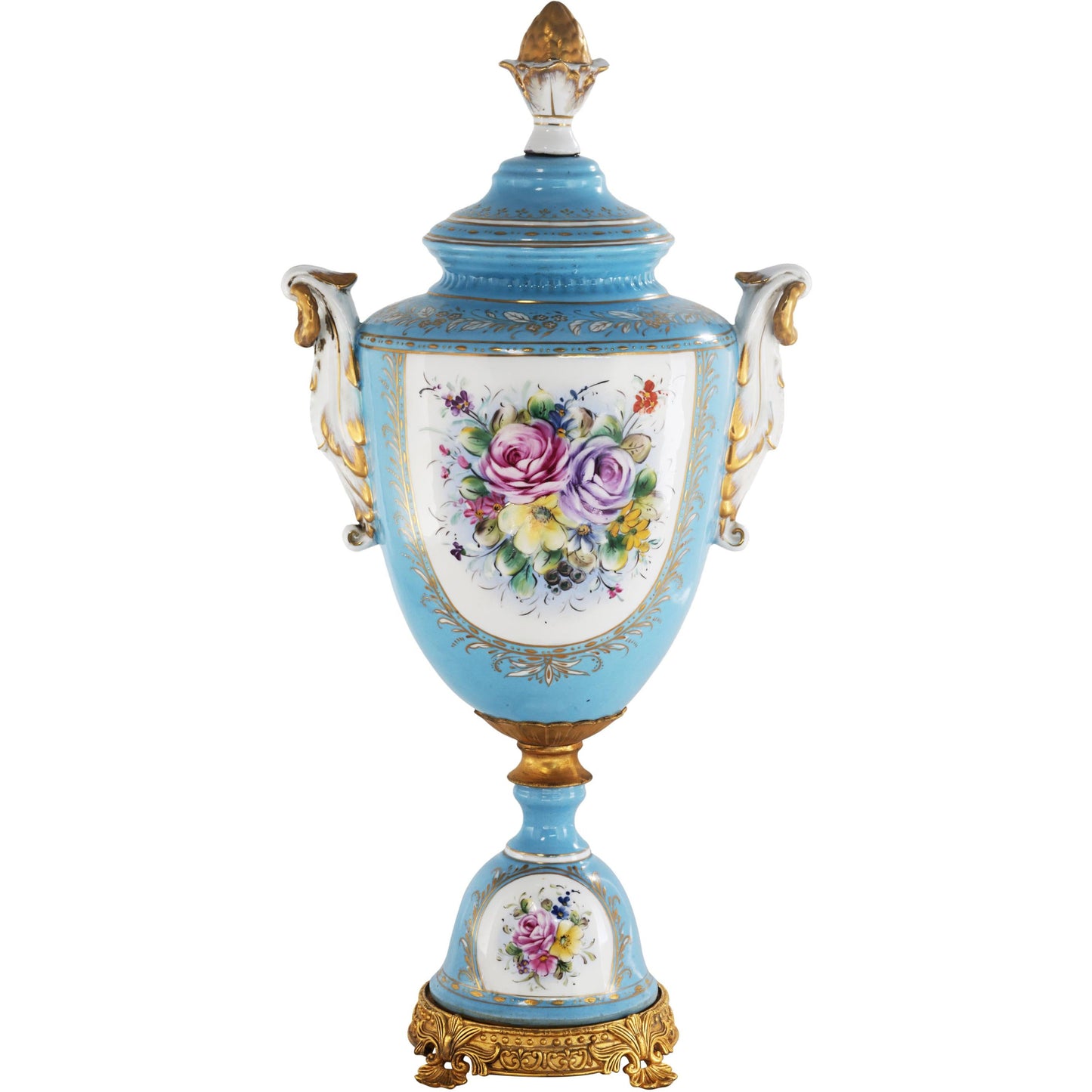Porcelain Baroque Floral Jar