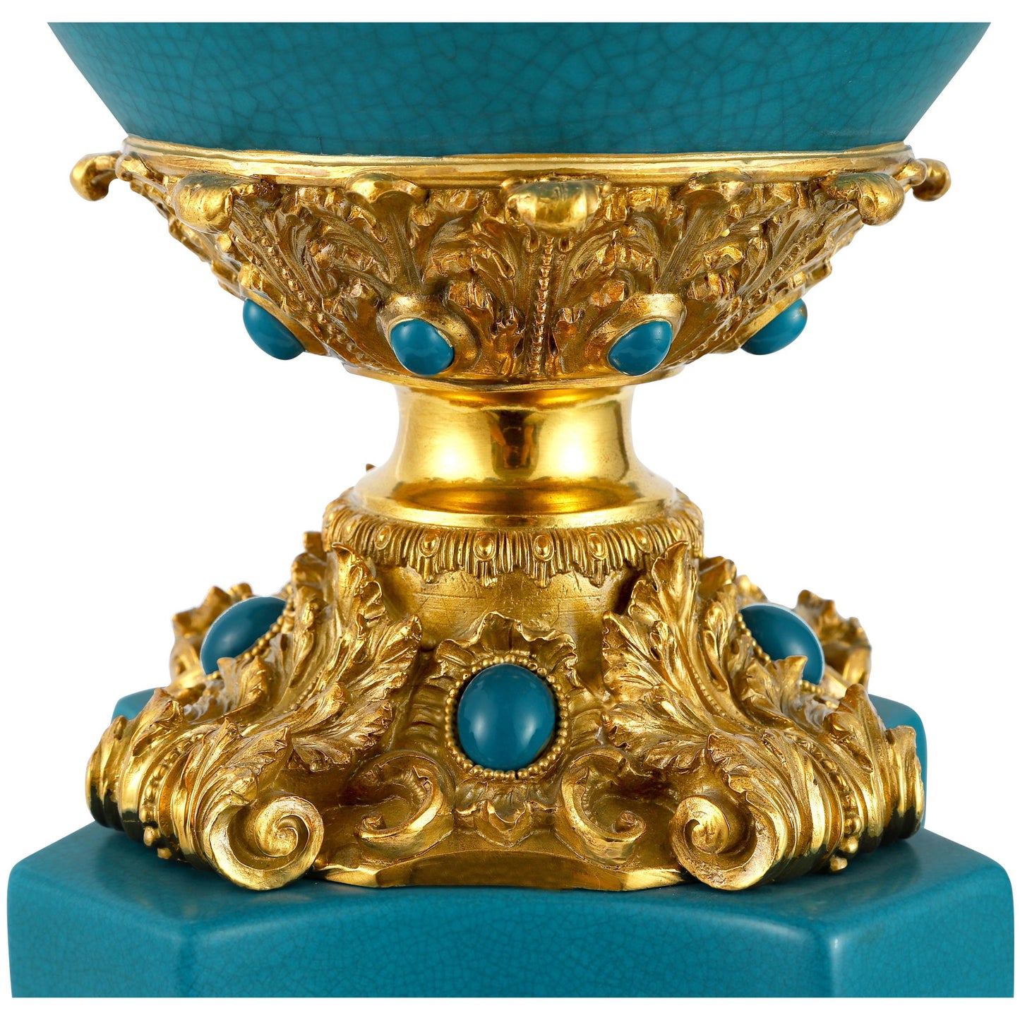 DECOELEVEN ™ Exquisite Cherub Vase in Classic Blue