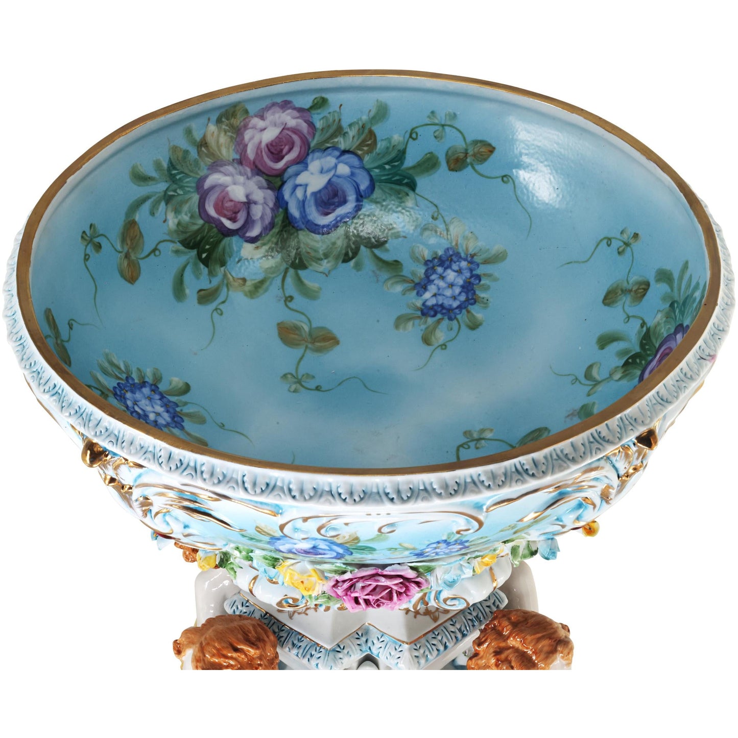 Blue Porcelain Cherub Bowl