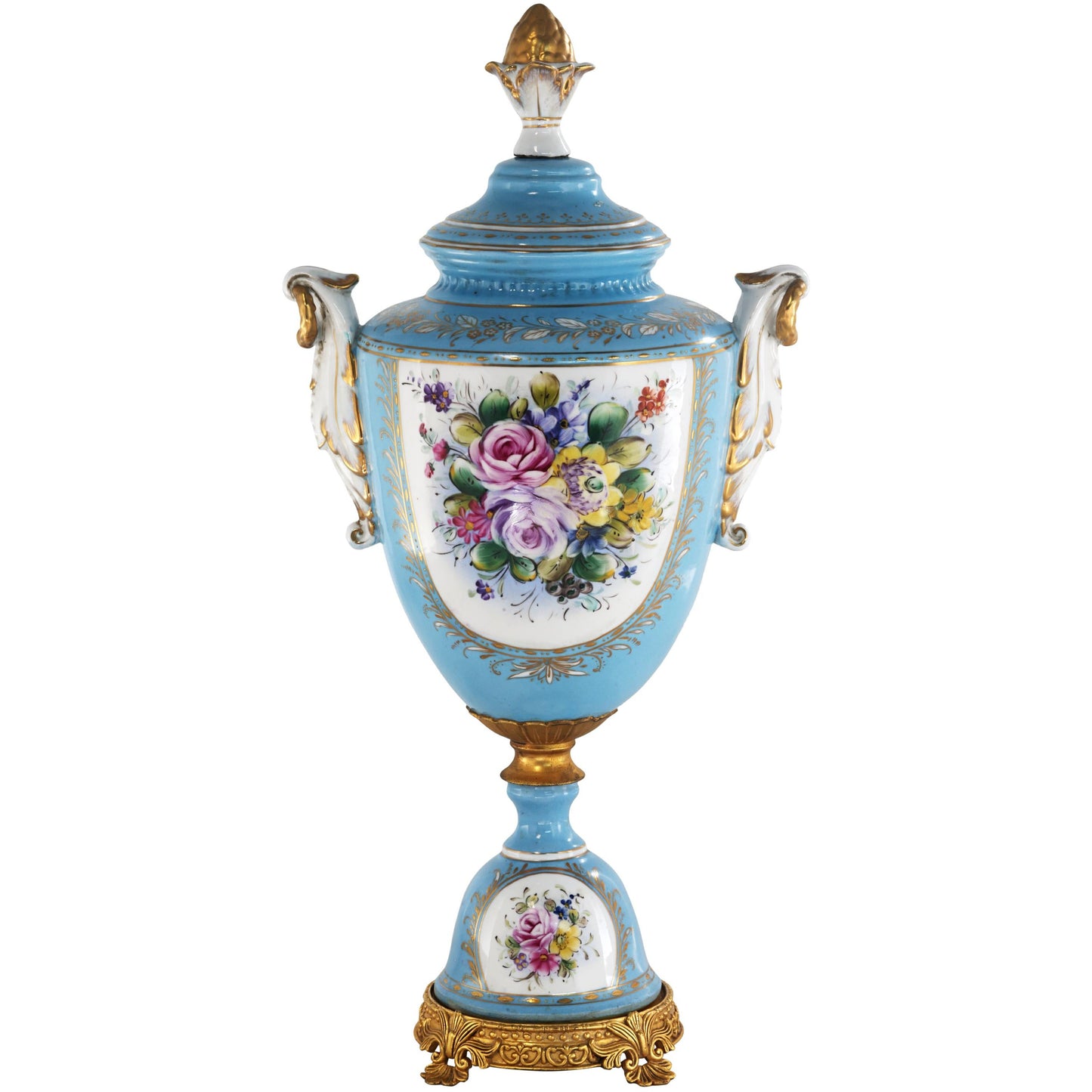 Porcelain Baroque Floral Jar