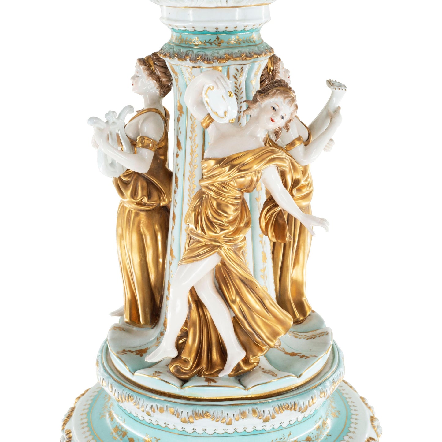 Rococo Style Porcelain Bowl With Three Muses