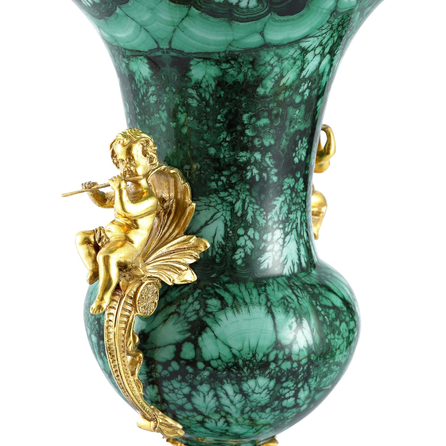DECOELEVEN ™ Cherub Vase in Classic Green