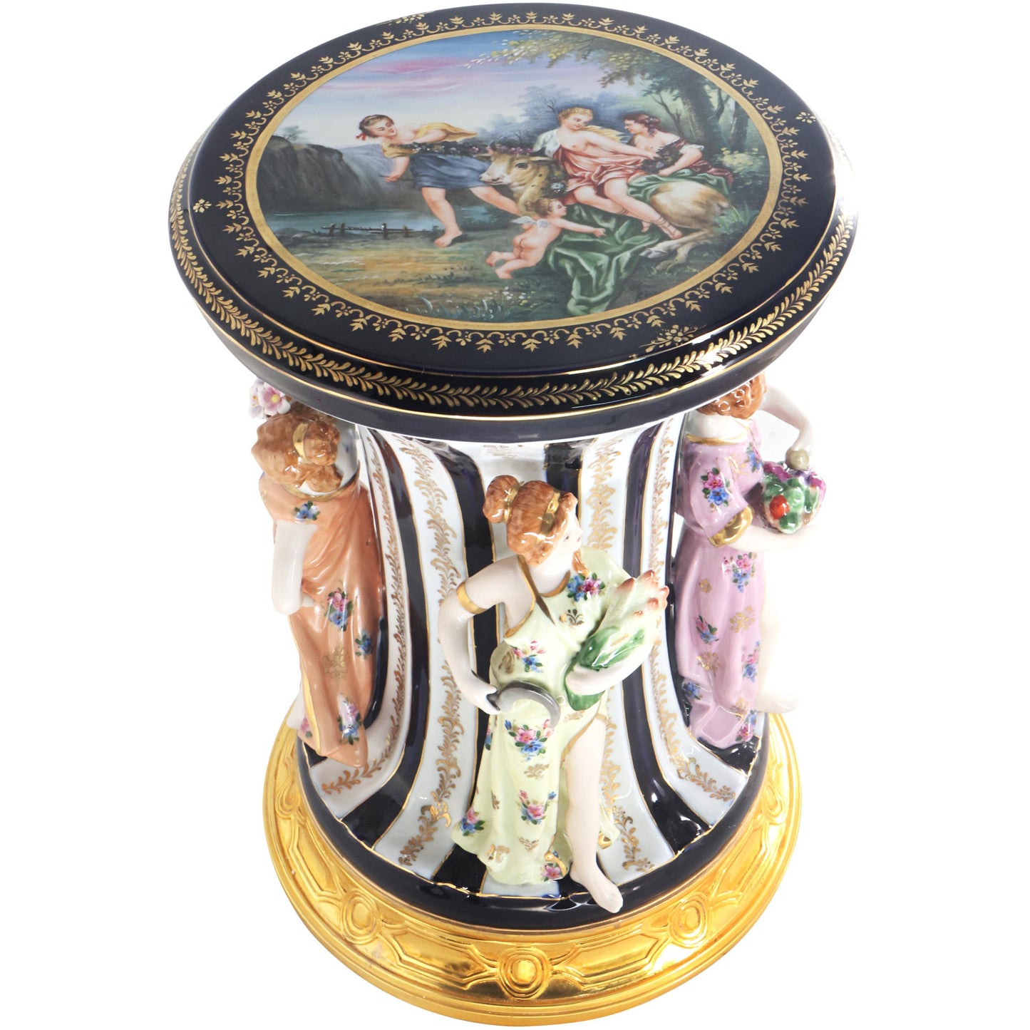 Three Muses Hand-painted Porcelain Chair