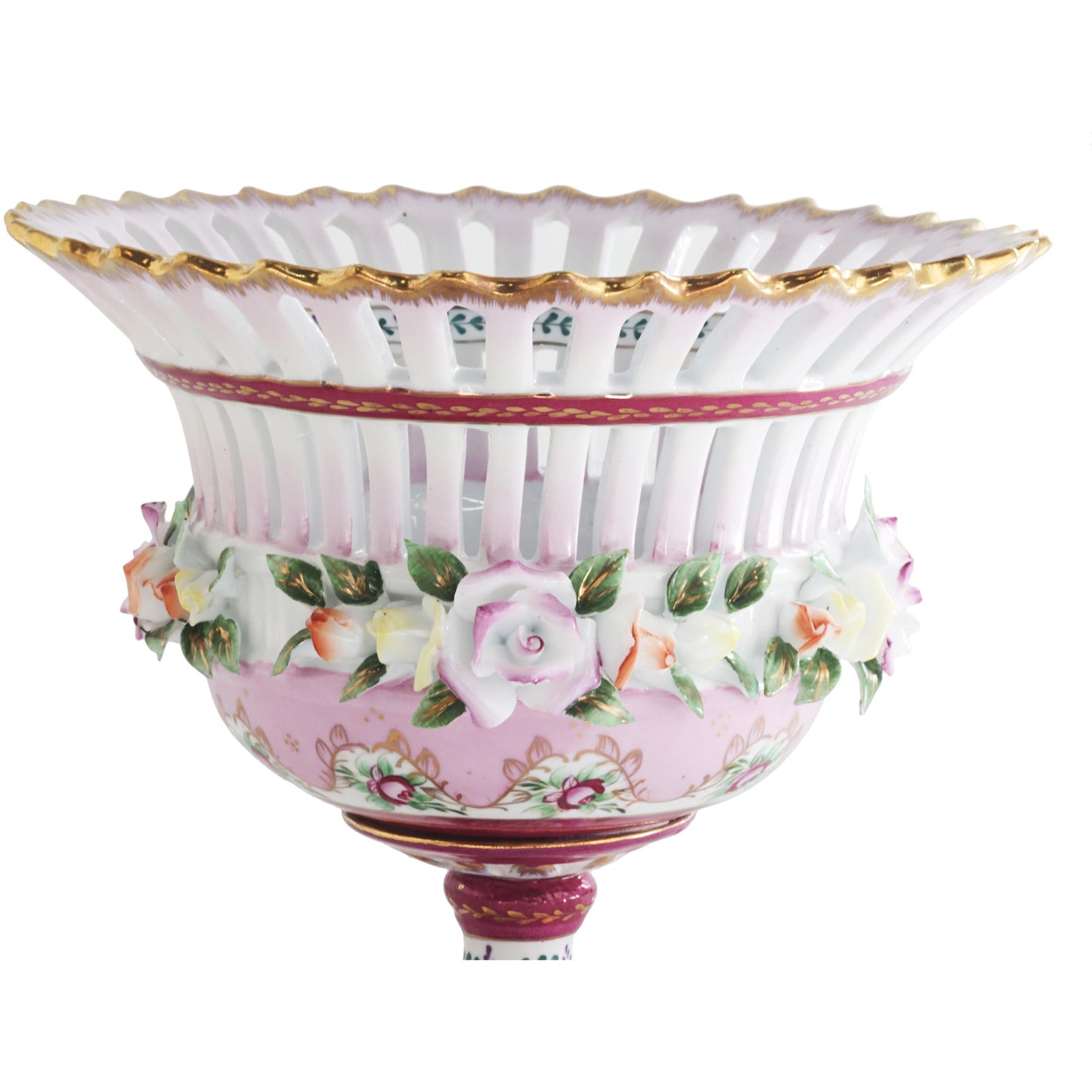 Small Hand-painted Pink Floral Bowl