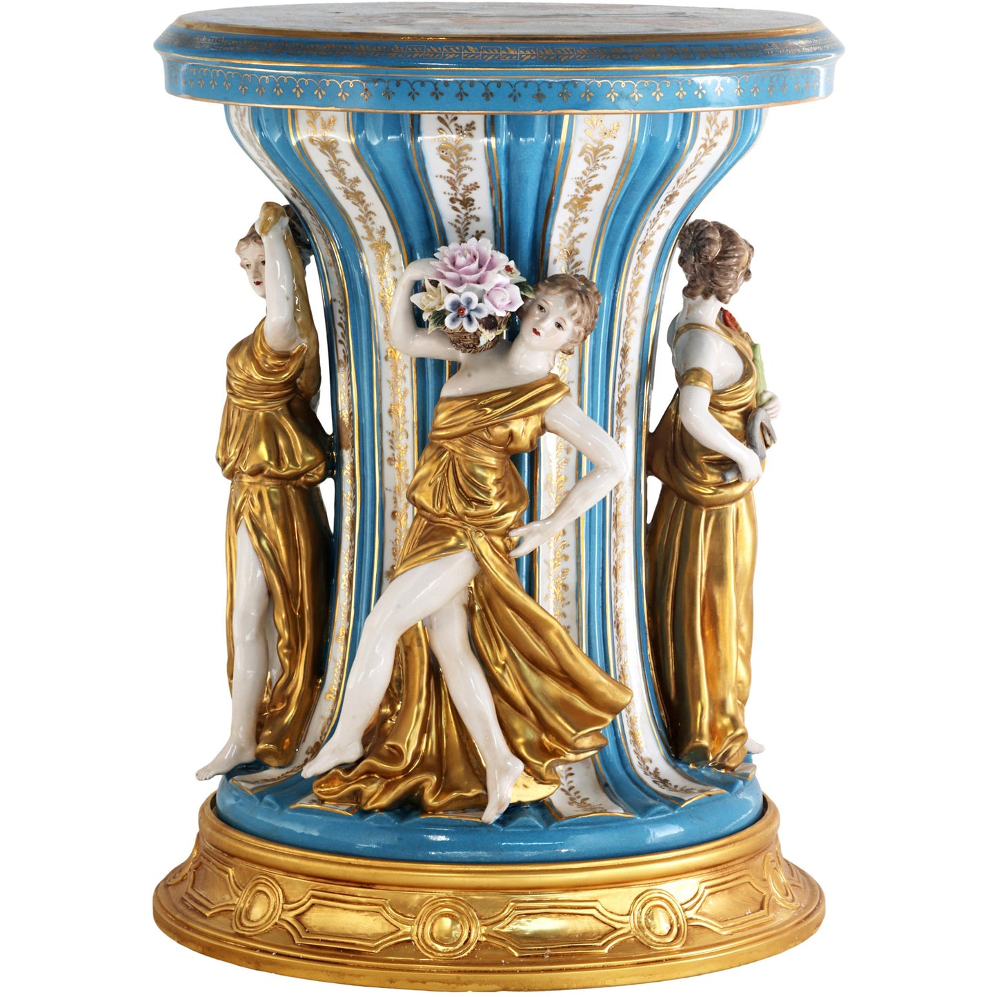 Three Muses Hand-painted Porcelain Chair